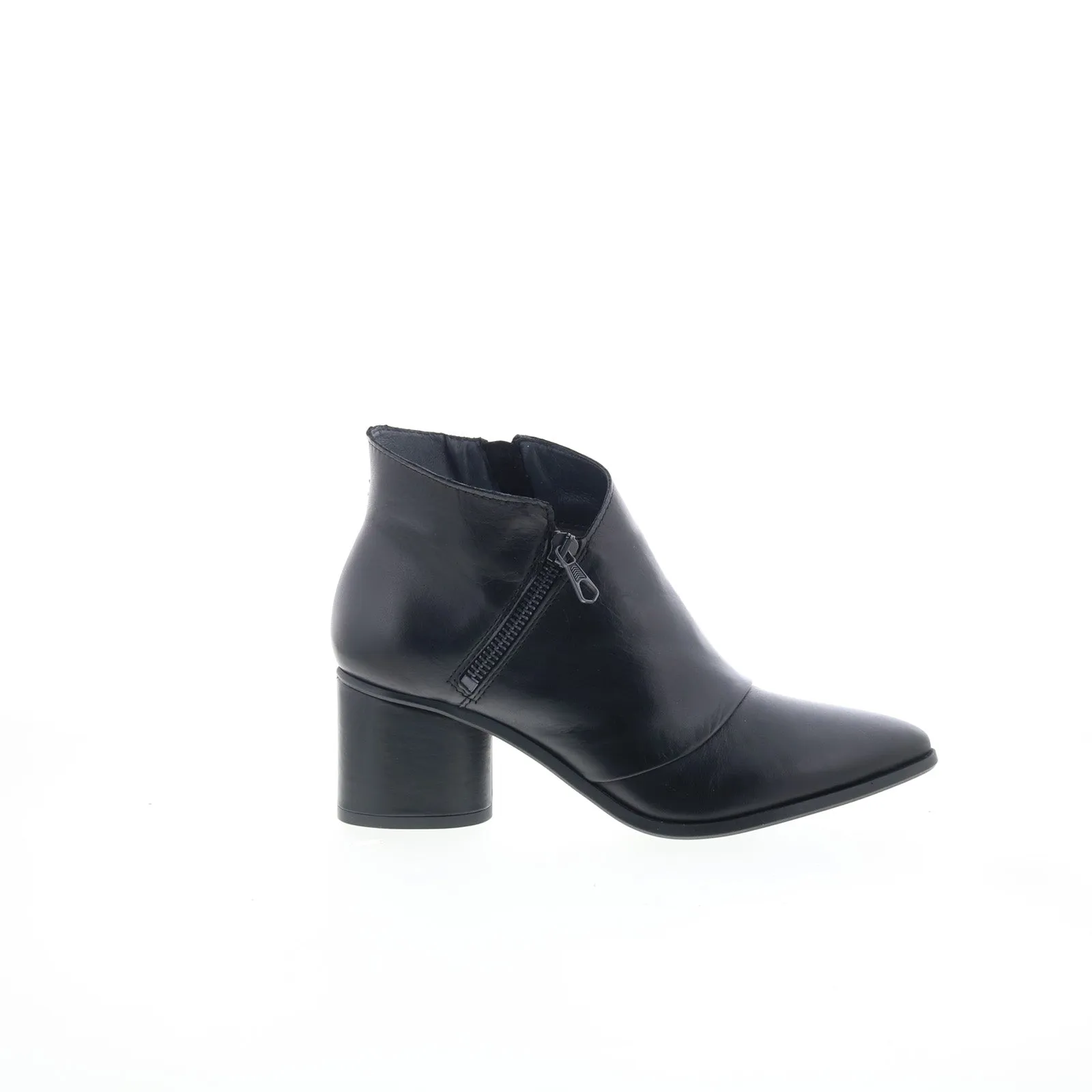 Miz Mooz Joelene Womens Black Leather Zipper Ankle & Booties Boots Outdoor Freedom