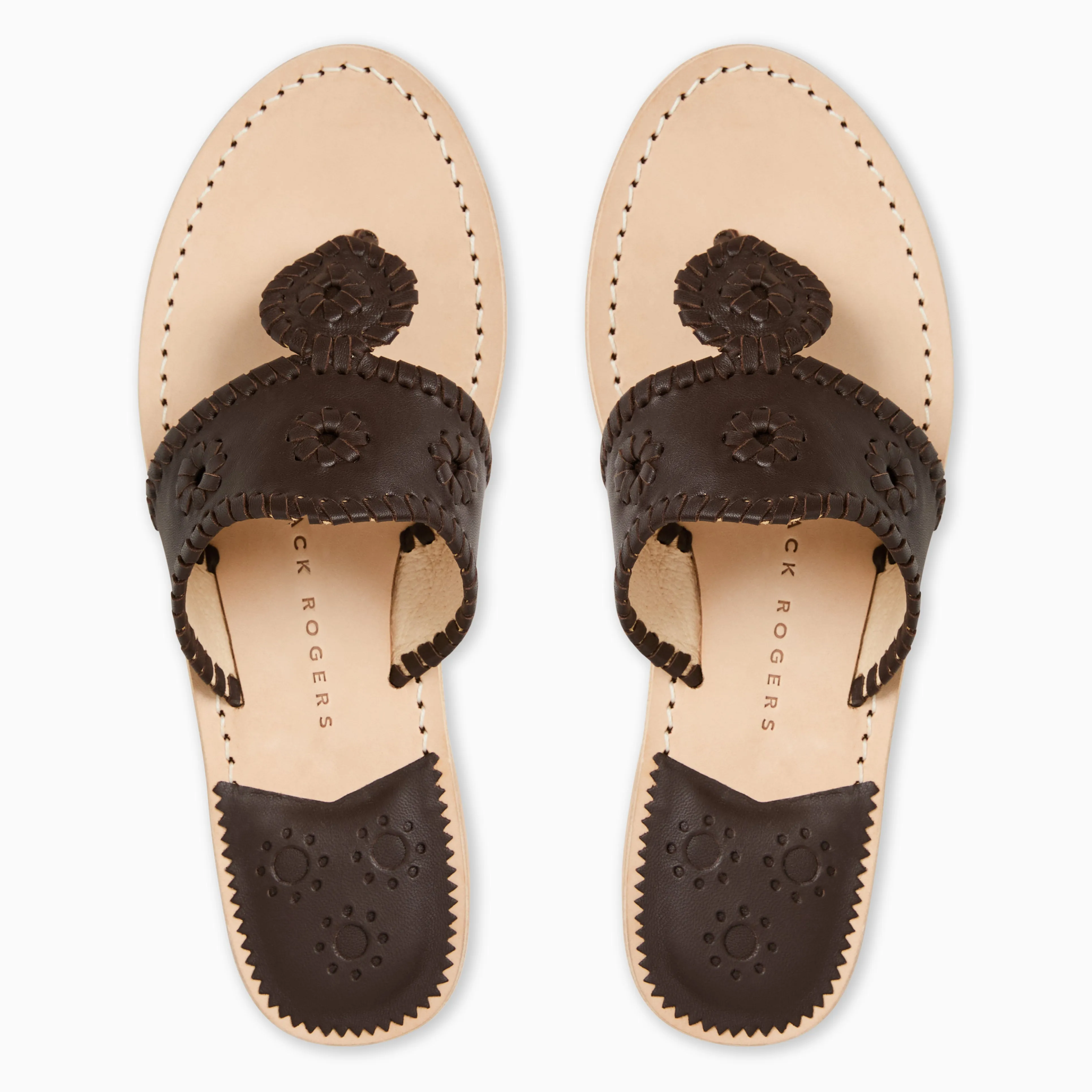 Light Run Jacks Leather Flat Sandal