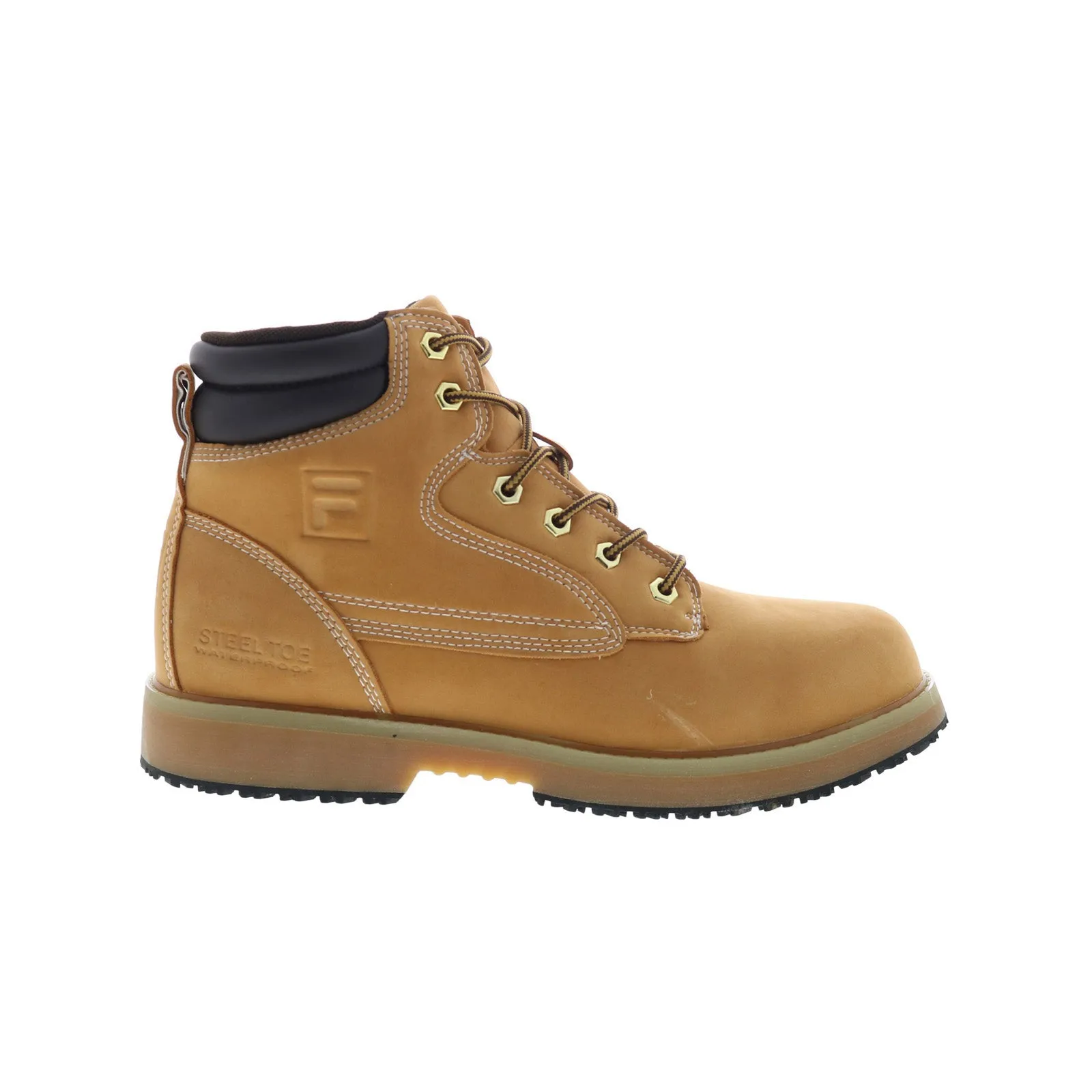 Fila Landing Steel SR Steel Toe Waterproof Mens Brown Synthetic Work Boots Tactical Gear