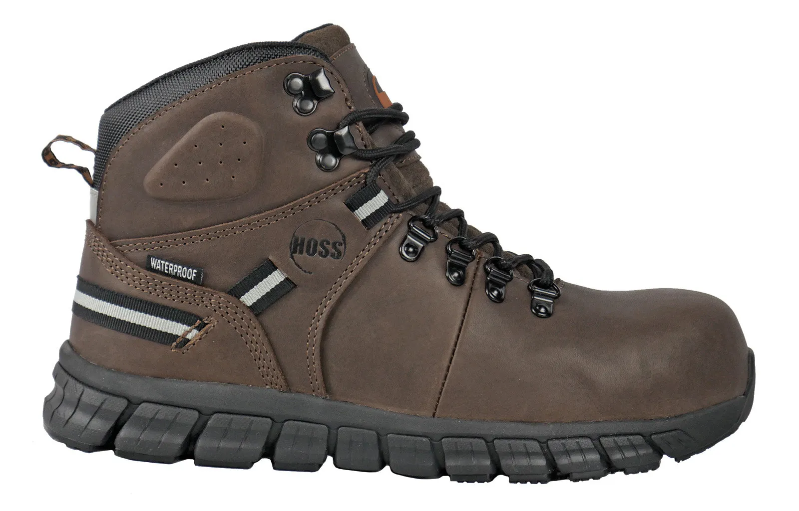 Hoss Ticker Composite Toe Waterproof 60267 Mens Brown Leather Work Boots Casual Adventure