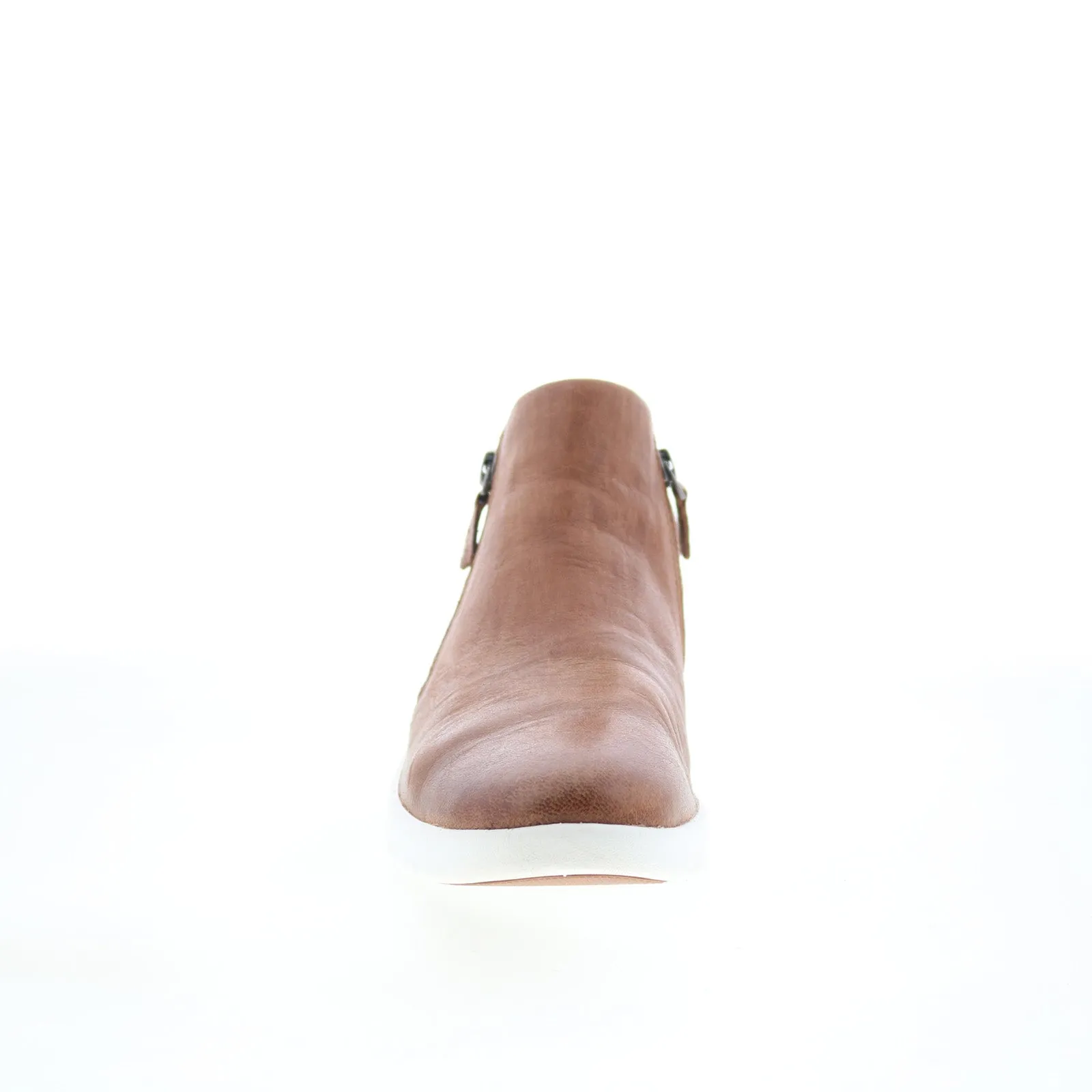 Johnston & Murphy Emery Zip Bootie Womens Brown Ankle & Booties Boots Secure Grip Comfort Padding