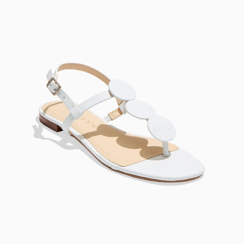 Worth Flat Sandal Global Cool Clean White