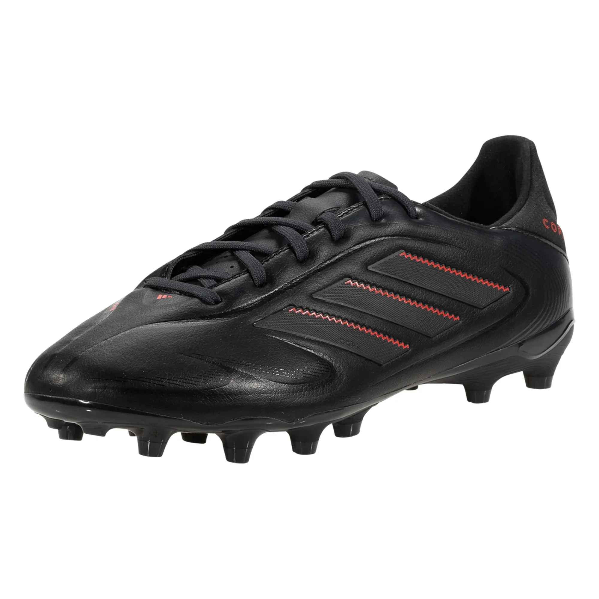 adidas Copa Pure III League FG/MG Soccer Cleats (Black/Carbon/Red) cold-weather