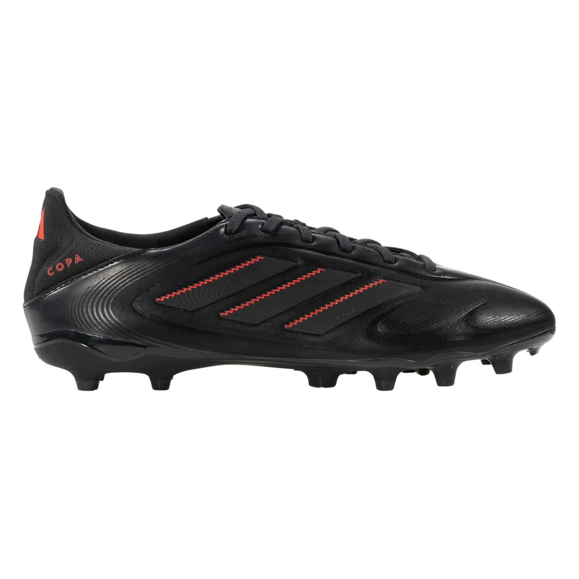cold-weather adidas Copa Pure III League FG/MG Soccer Cleats (Black/Carbon/Red)
