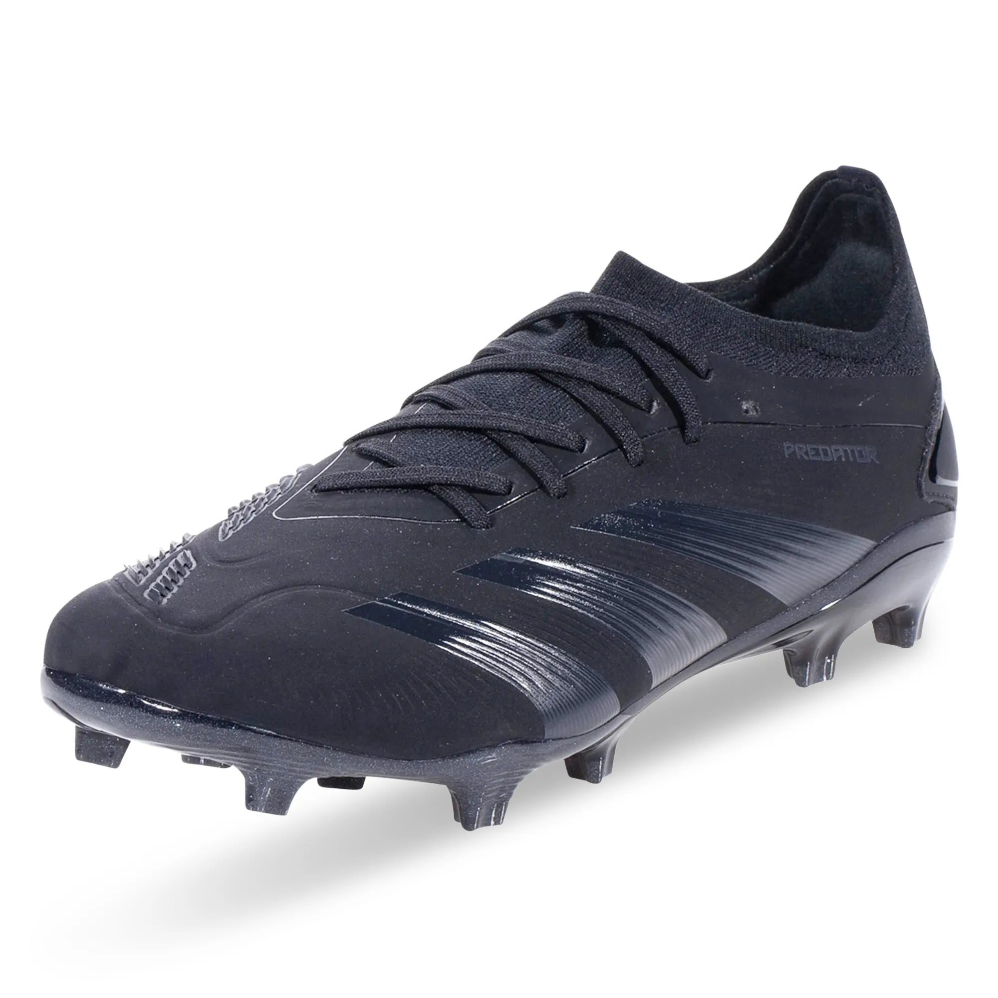 adidas Predator Pro Firm Ground Soccer Cleats (Core Black/Core Black) Clean Touch