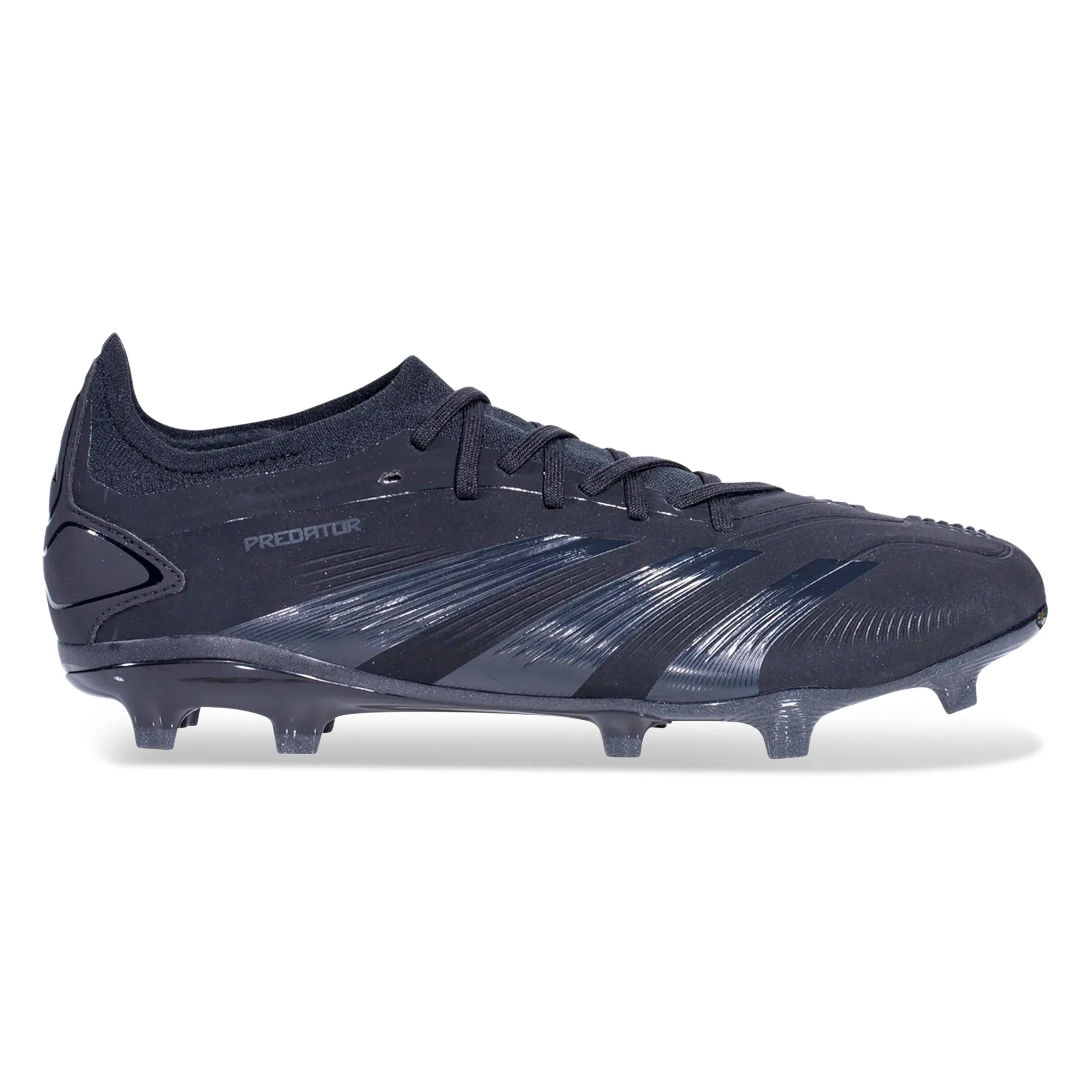 Game Confidence Contoured Footbed adidas Predator Pro Firm Ground Soccer Cleats (Core Black/Core Black)