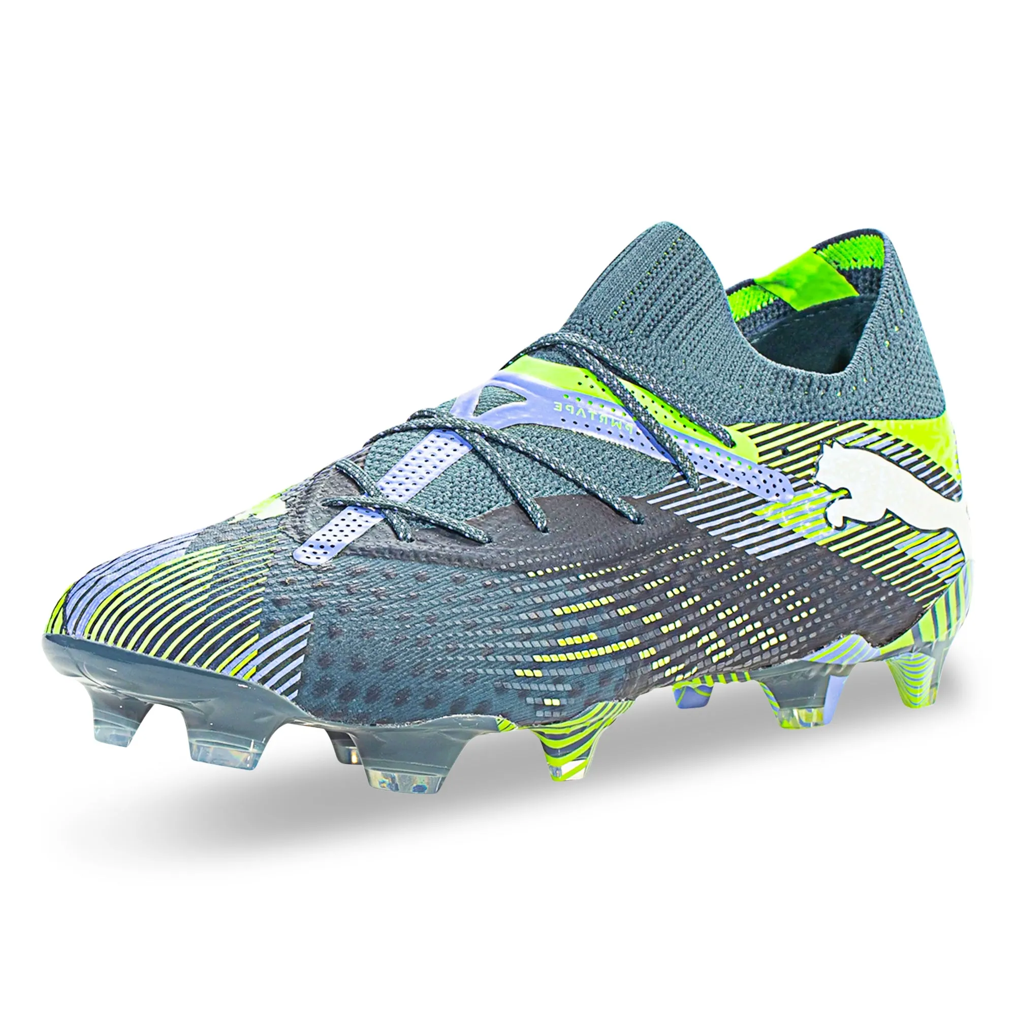 Puma Mens Future 7 Ultimate FG/AG Soccer Cleats (Gray Skies/Fizzy Apple) Heat-resistant Recovery Session