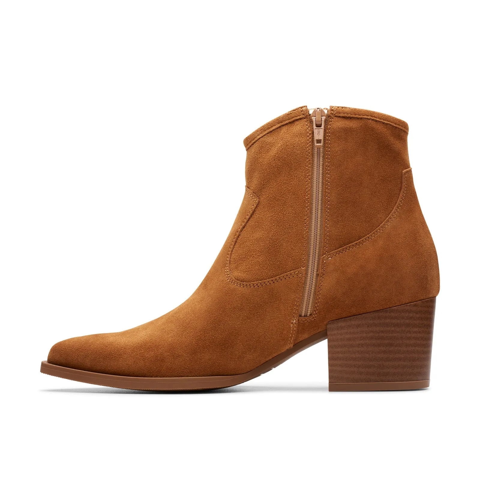 ski trip Clarks Elder Rae 26177807 Womens Brown Suede Zipper Ankle & Booties Boots