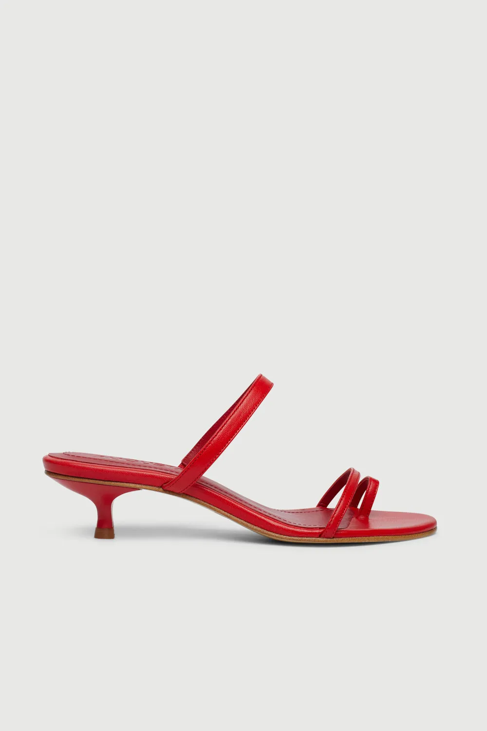 Daisy Sandals in Red Leather Energy return Holiday Heels