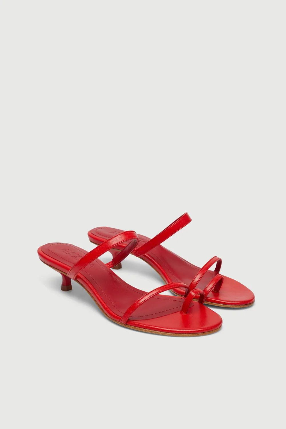 Daisy Sandals in Red Leather Supportive And Stylish Balanced Design