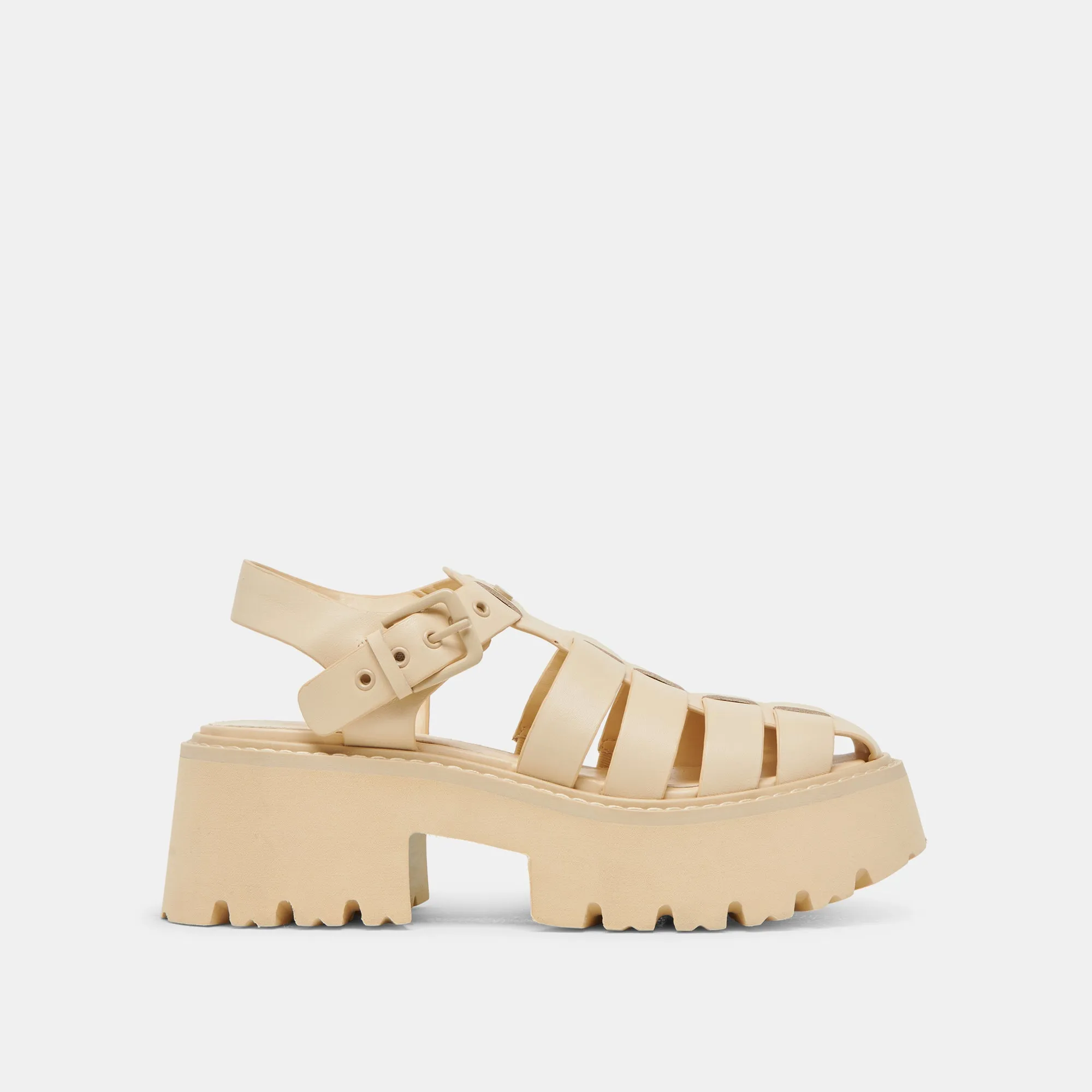 Balanced feel LASLY TONAL SANDALS LIGHT YELLOW LEATHER