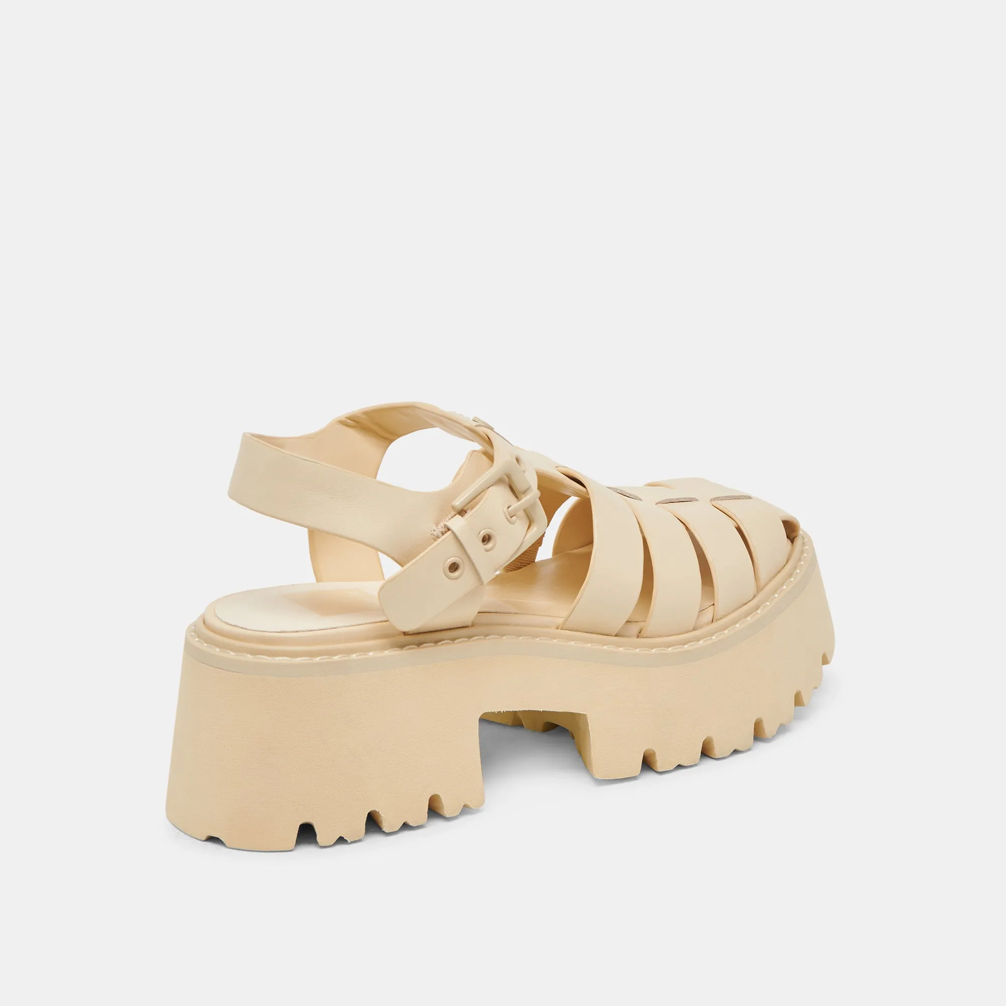 LASLY TONAL SANDALS LIGHT YELLOW LEATHER Foam Comfort Summer Footwear Essentials