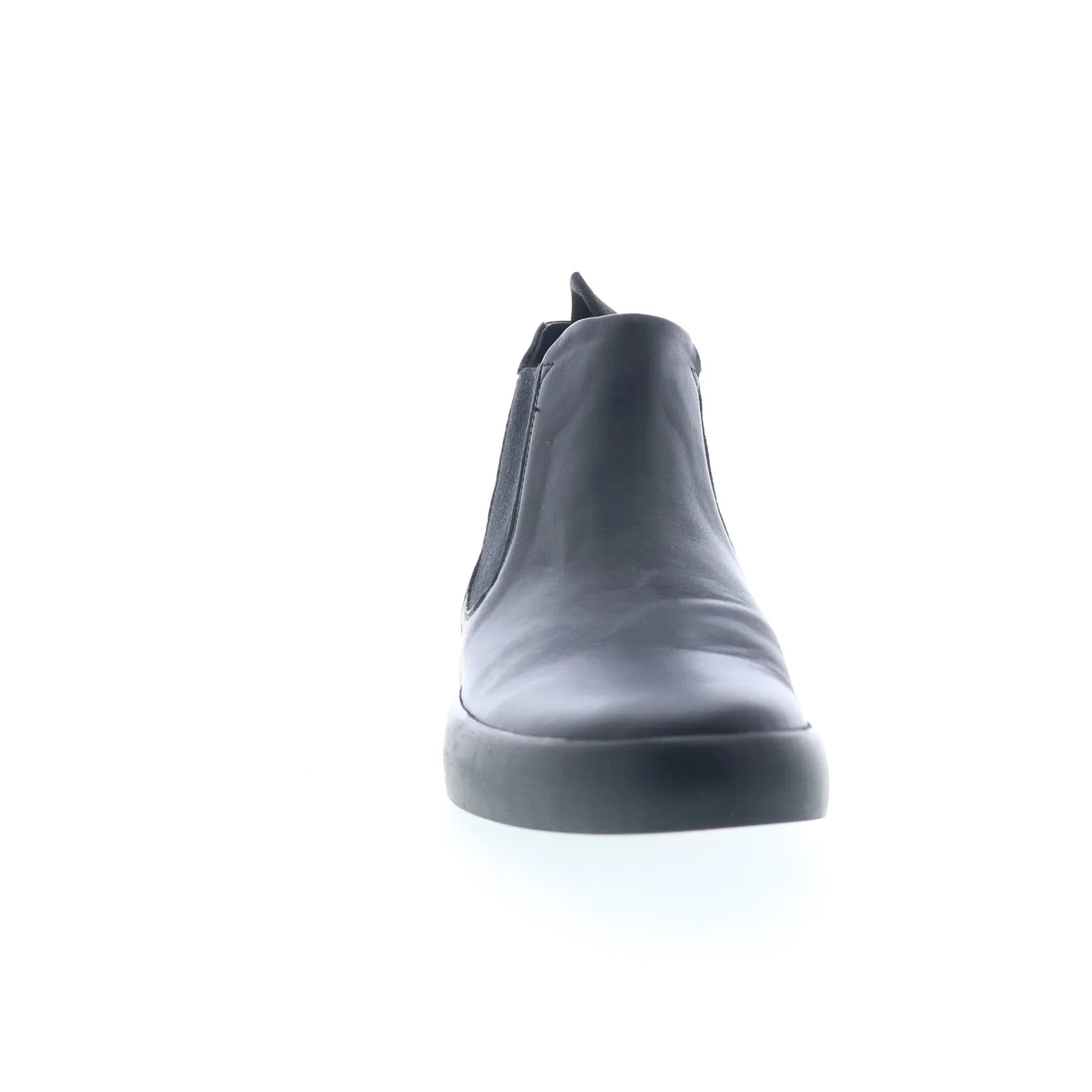 Softinos Ryke RYKE611SOF-002 Mens Black Leather Slip On Chelsea Boots Heavy Terrain Custom Fit