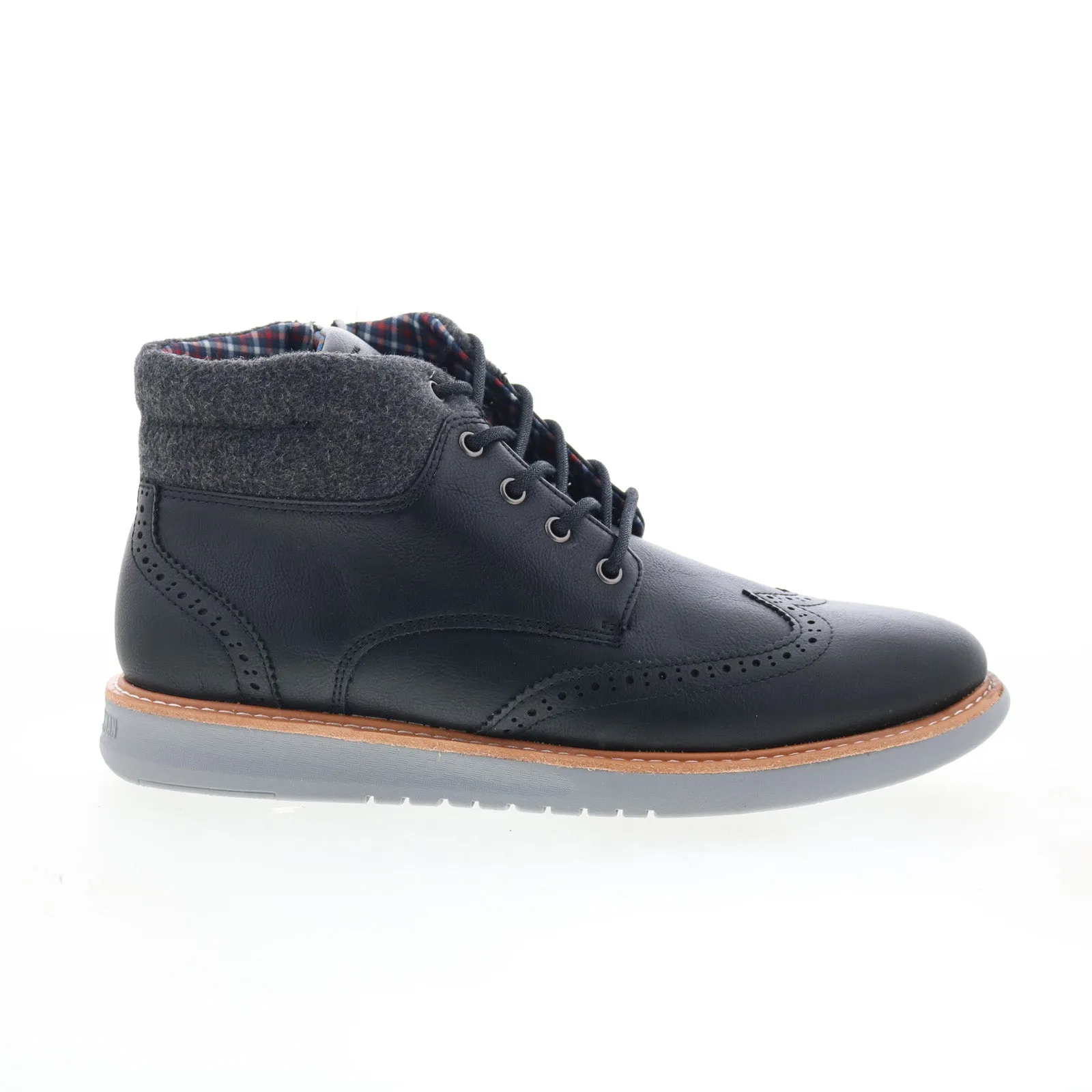 Cold Weather Ben Sherman Omega Casual Wingtip Boot Mens Black Casual Dress Boots