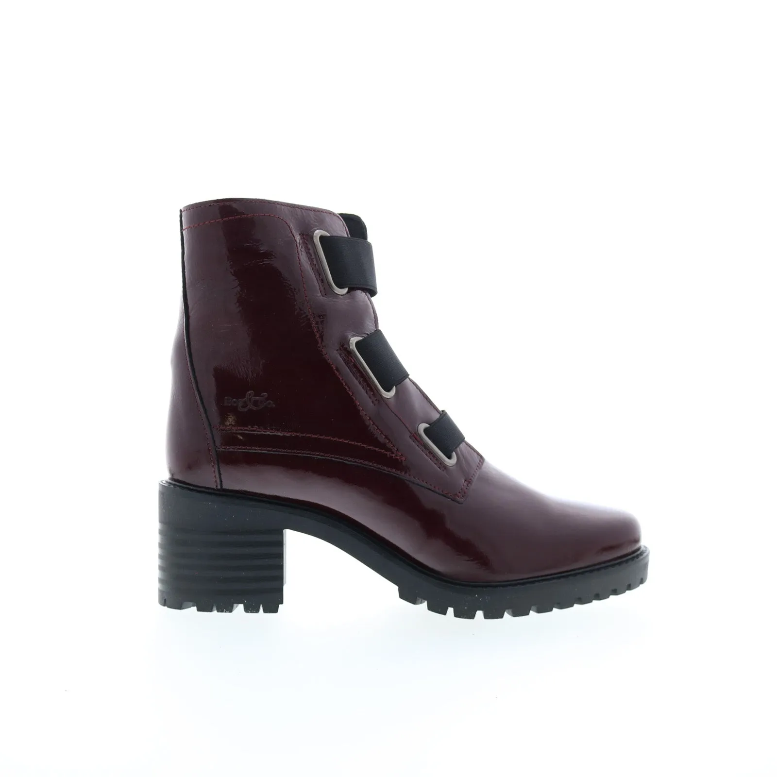 Bos. & Co. Indie Womens Burgundy Synthetic Zipper Casual Dress Boots Sleek Fit Slim Profile