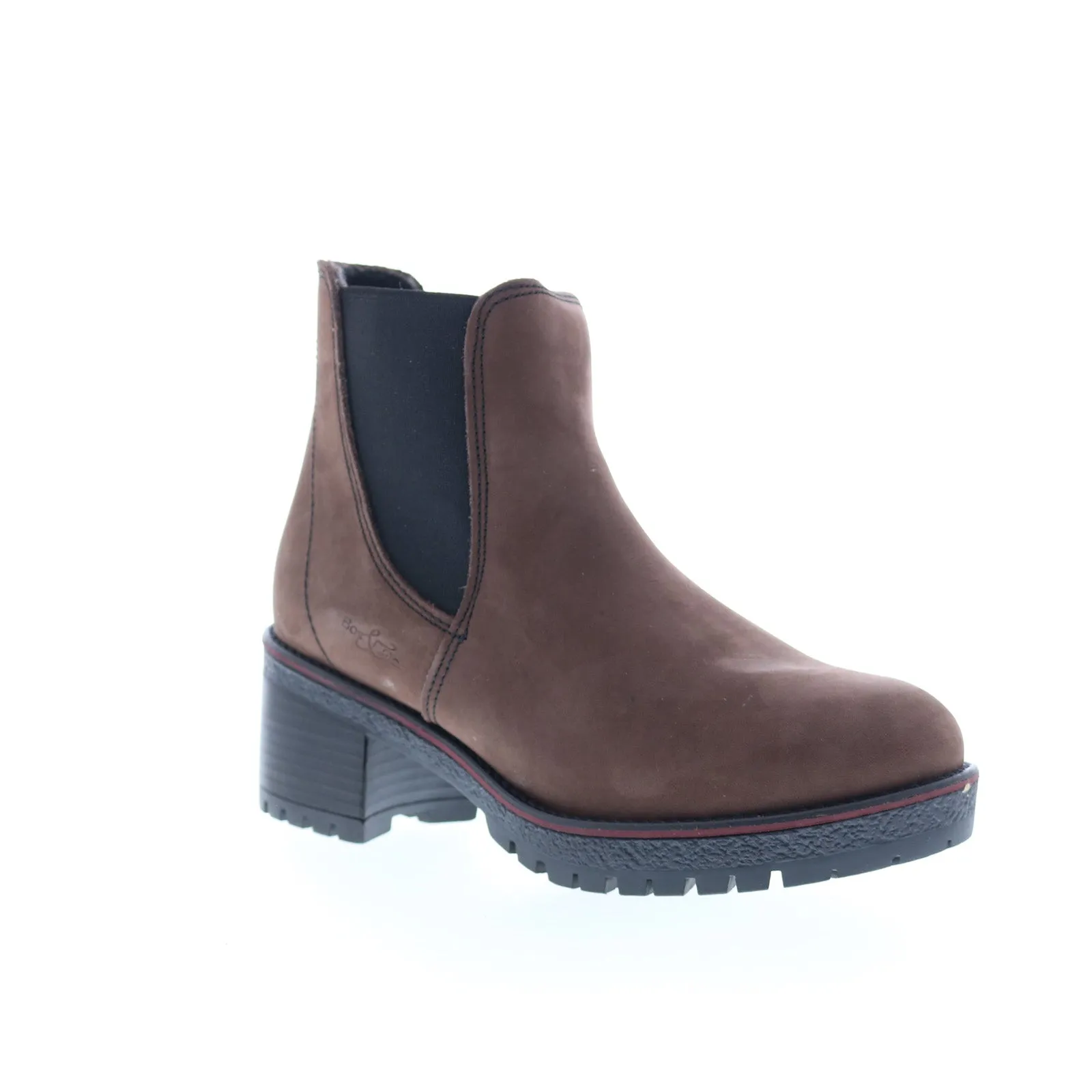 Chukka Silhouette Stability Base Bos. & Co. Mass Womens Brown Nubuck Zipper Casual Dress Boots