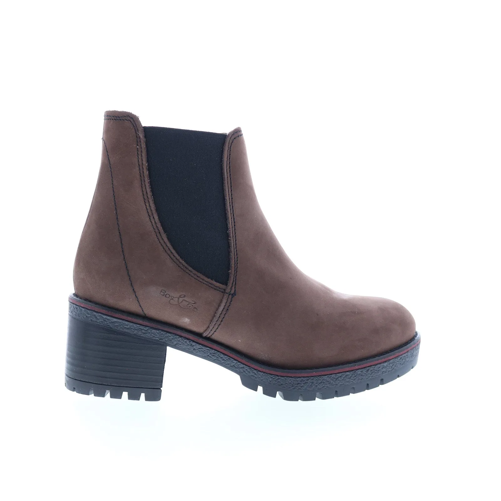 Bos. & Co. Mass Womens Brown Nubuck Zipper Casual Dress Boots Good Arch Support Modern Appeal