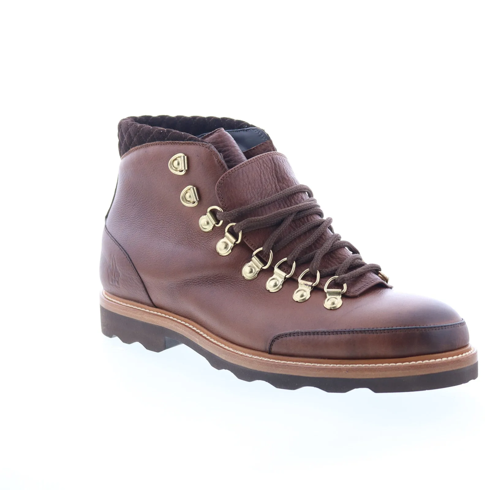 Di Bianco Cortina Calf Mens Brown Leather Lace Up Casual Dress Boots Parent Mountain use