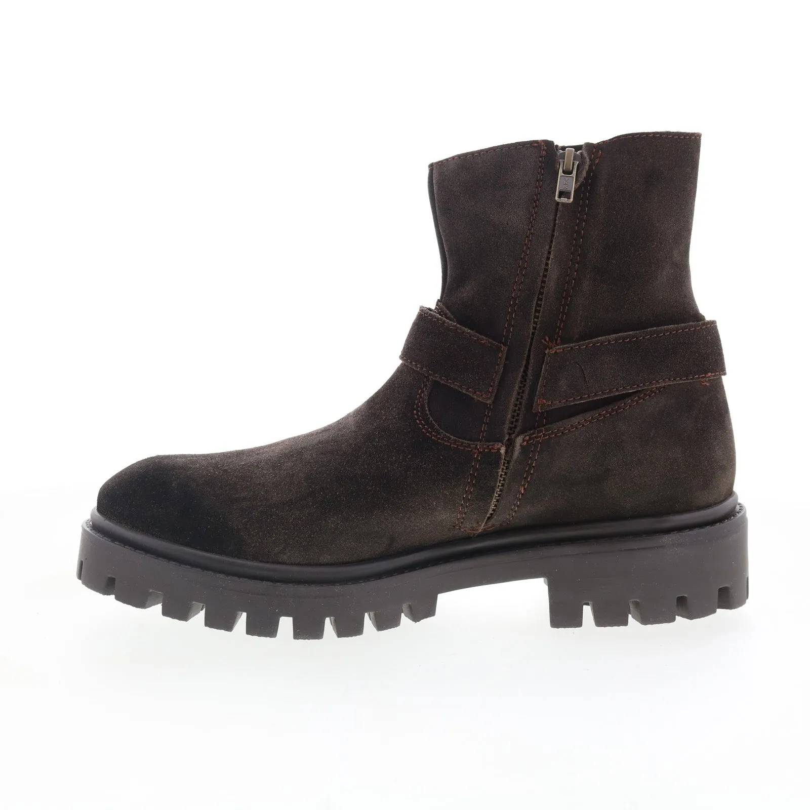 Dingo Road Trip DI-845 Mens Brown Leather Zipper Casual Dress Boots Ventilated Hiking Enthusiast