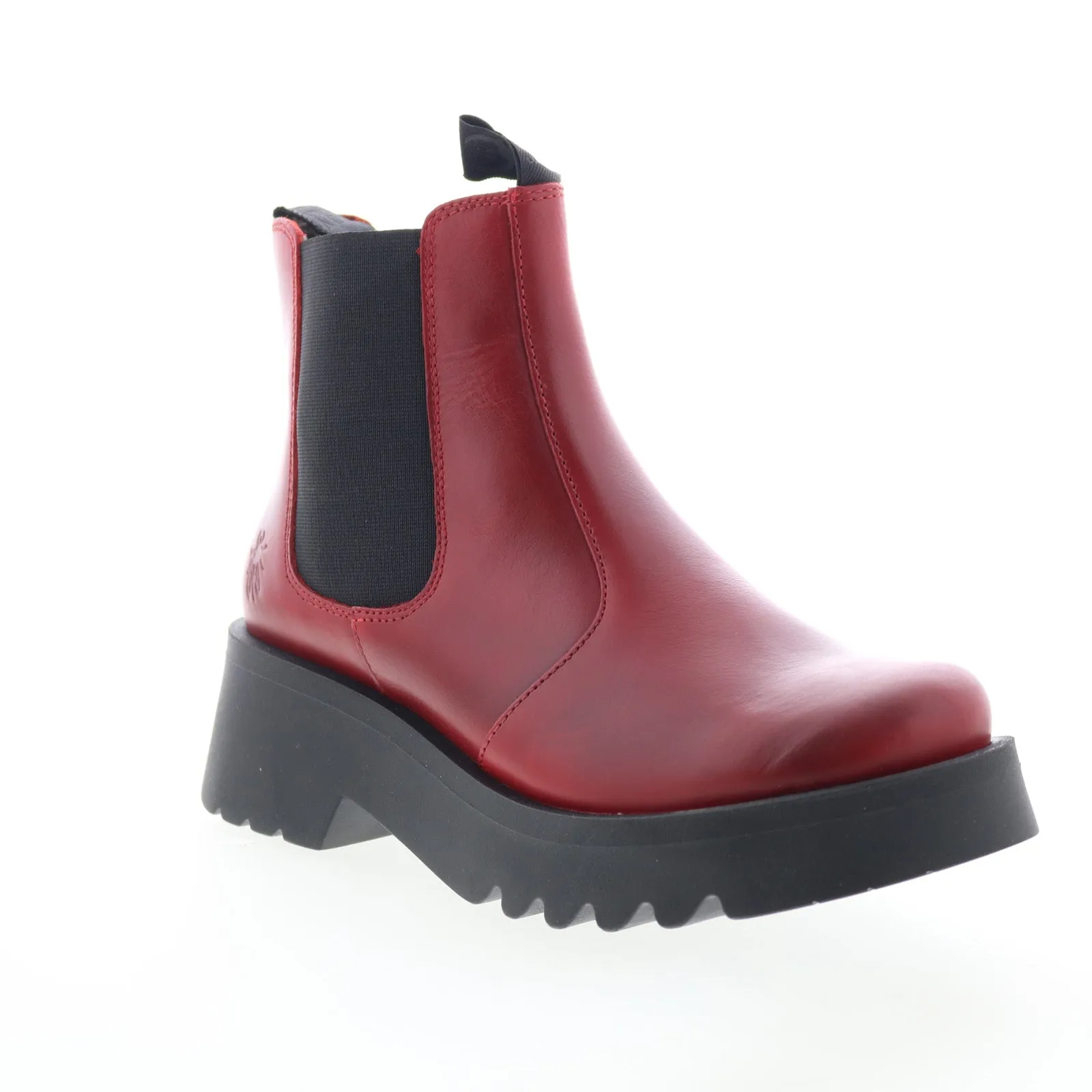 Solid Stitching Dual Lined Fly London Medi MEDI789FLY-006 Womens Red Leather Slip On Chelsea Boots