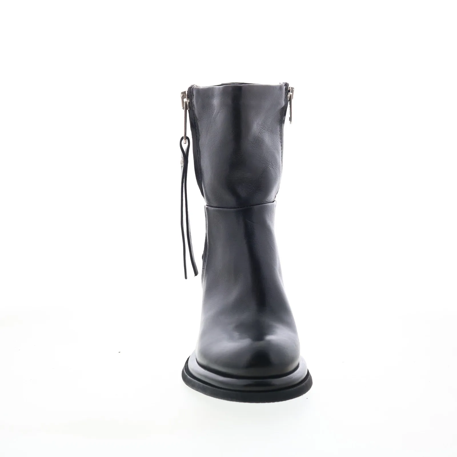 Fresh Style A.S. 98 Nelle Womens Black Leather Zipper Casual Dress Boots