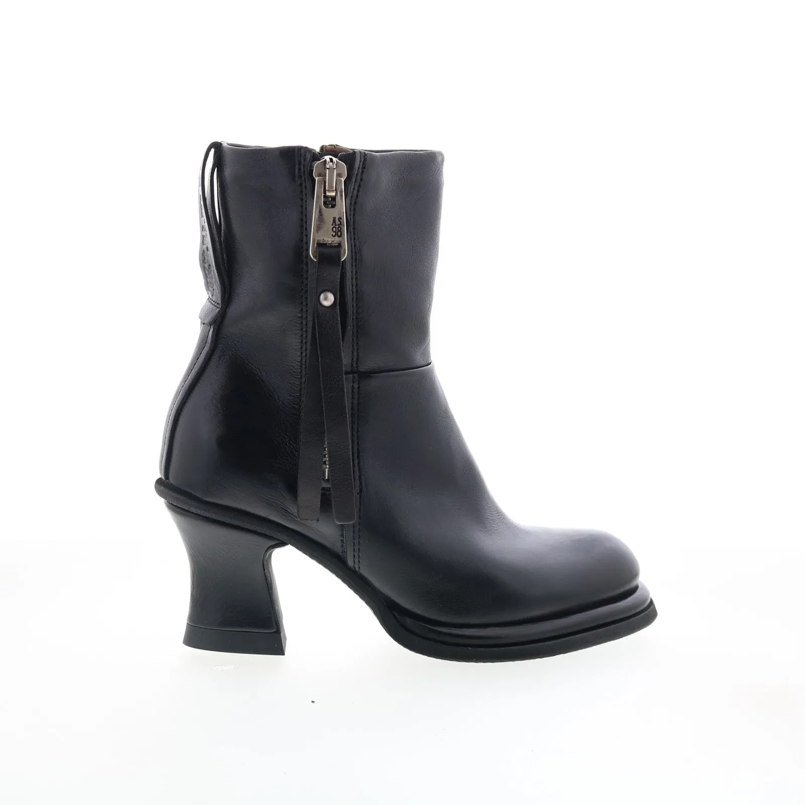 Snow Storm On-the-Go Wear A.S. 98 Nelle Womens Black Leather Zipper Casual Dress Boots