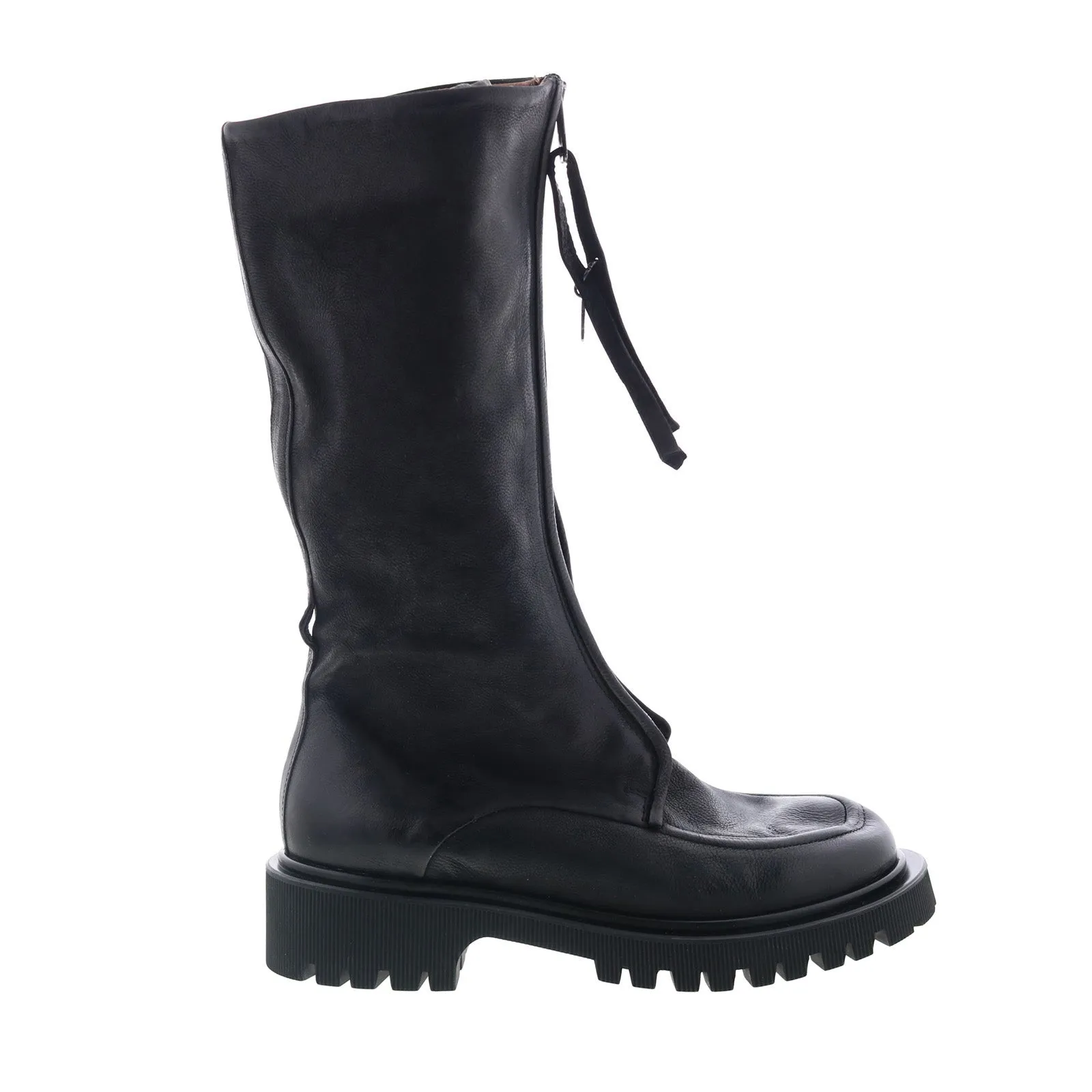 Easy Match A.S. 98 Tayton Womens Black Leather Zipper Knee High Boots