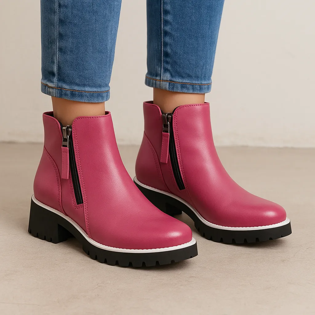 LE SANSA EAST HOT PINK Everyday Comfort Durable Leather
