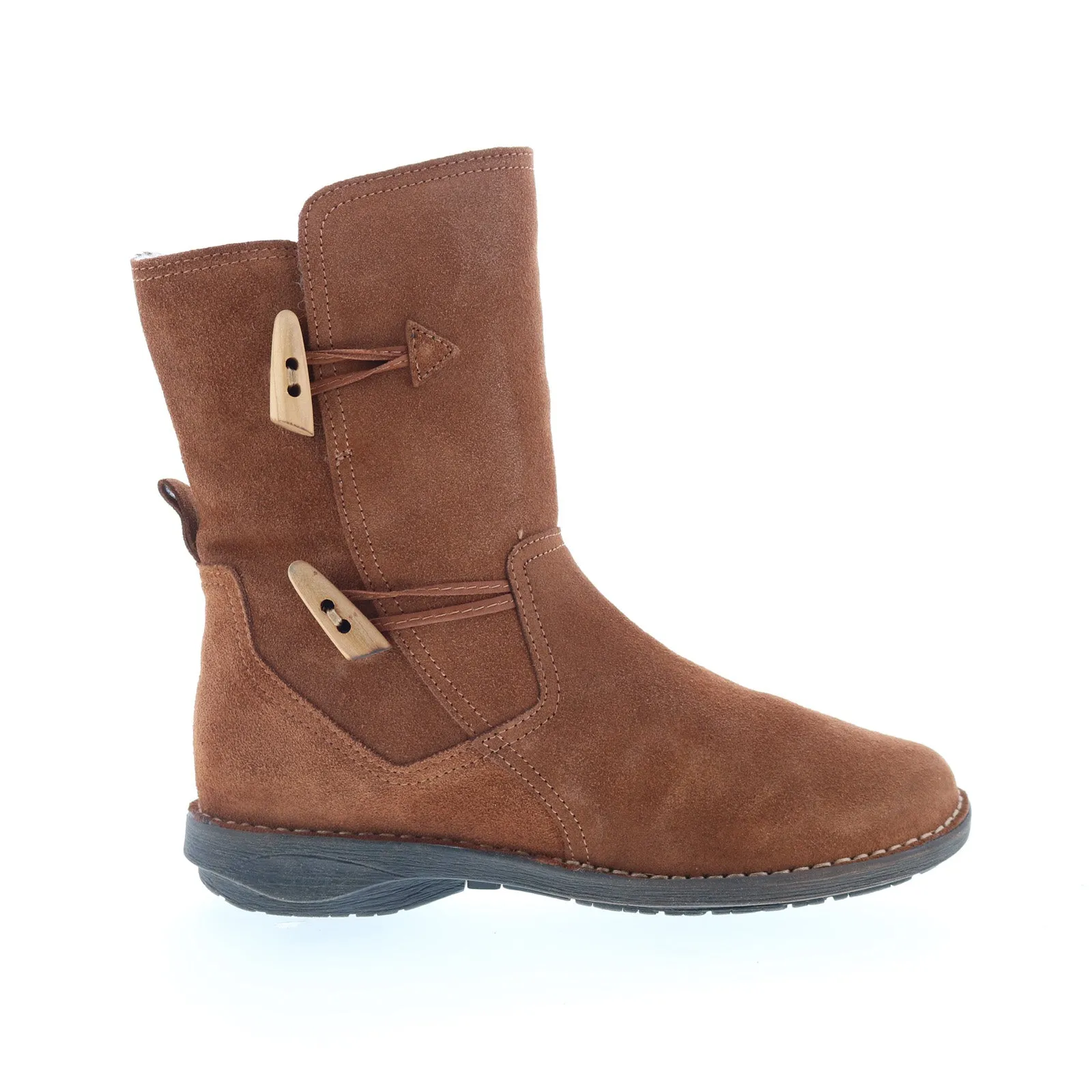Miz Mooz Pamela Womens Brown Suede Zipper Casual Dress Boots Comfortable Grip Ready Use