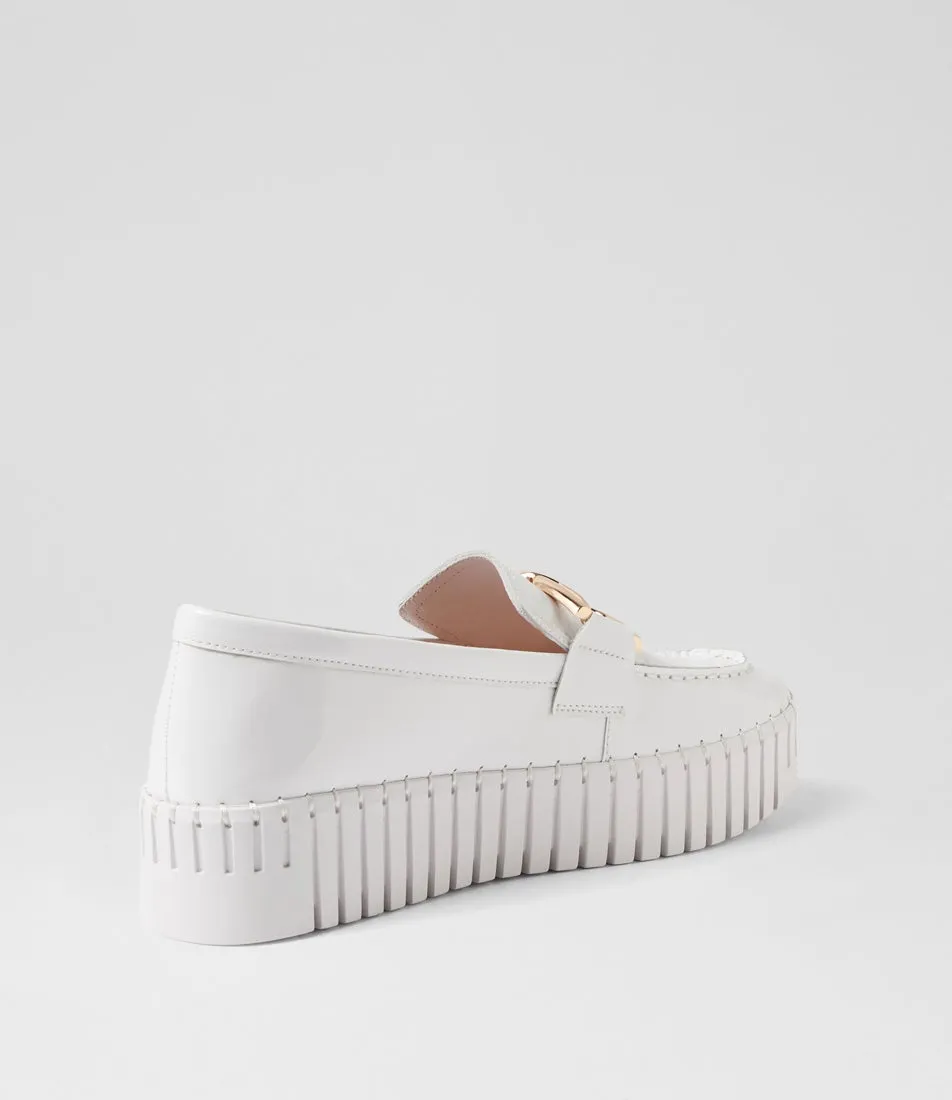 DJANGO & JULIETTE BRONTIS WHITE PATENT Easy Glide