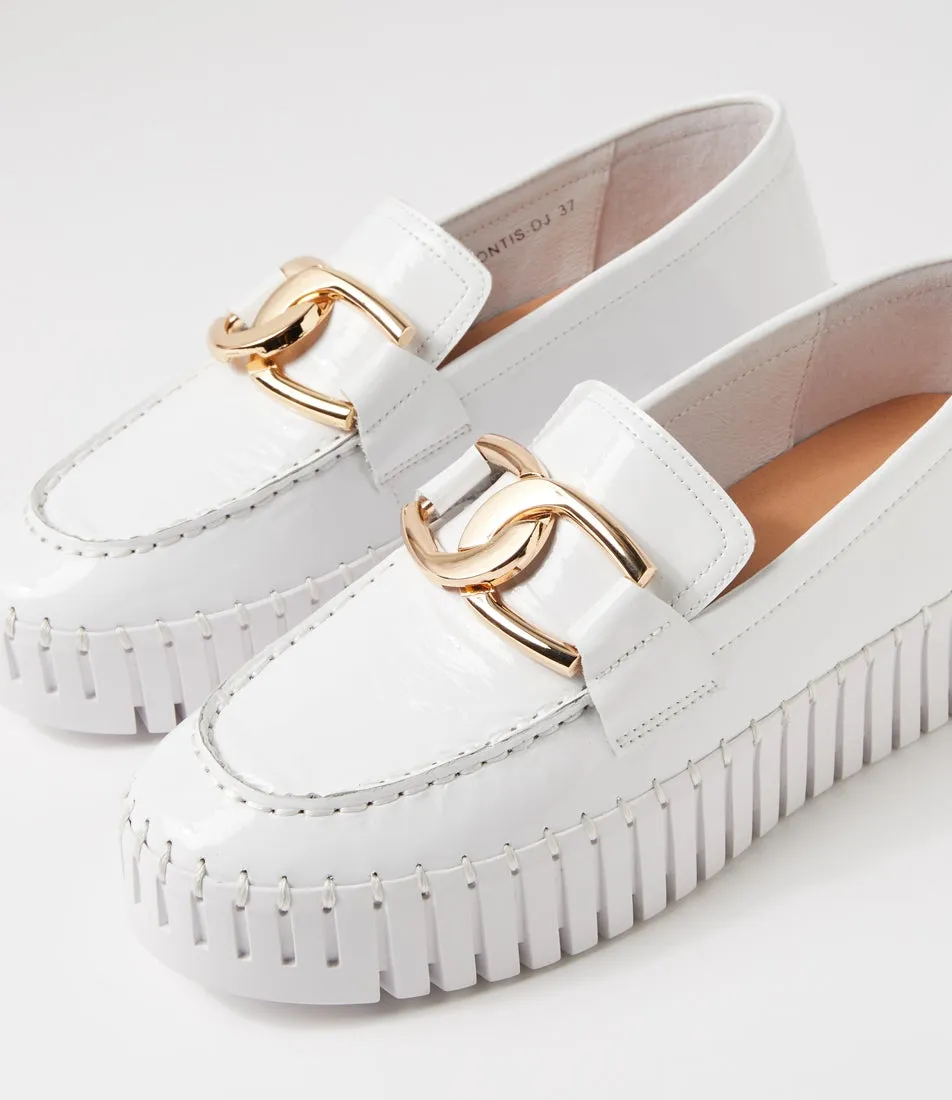Fair Walk True Walk DJANGO & JULIETTE BRONTIS WHITE PATENT