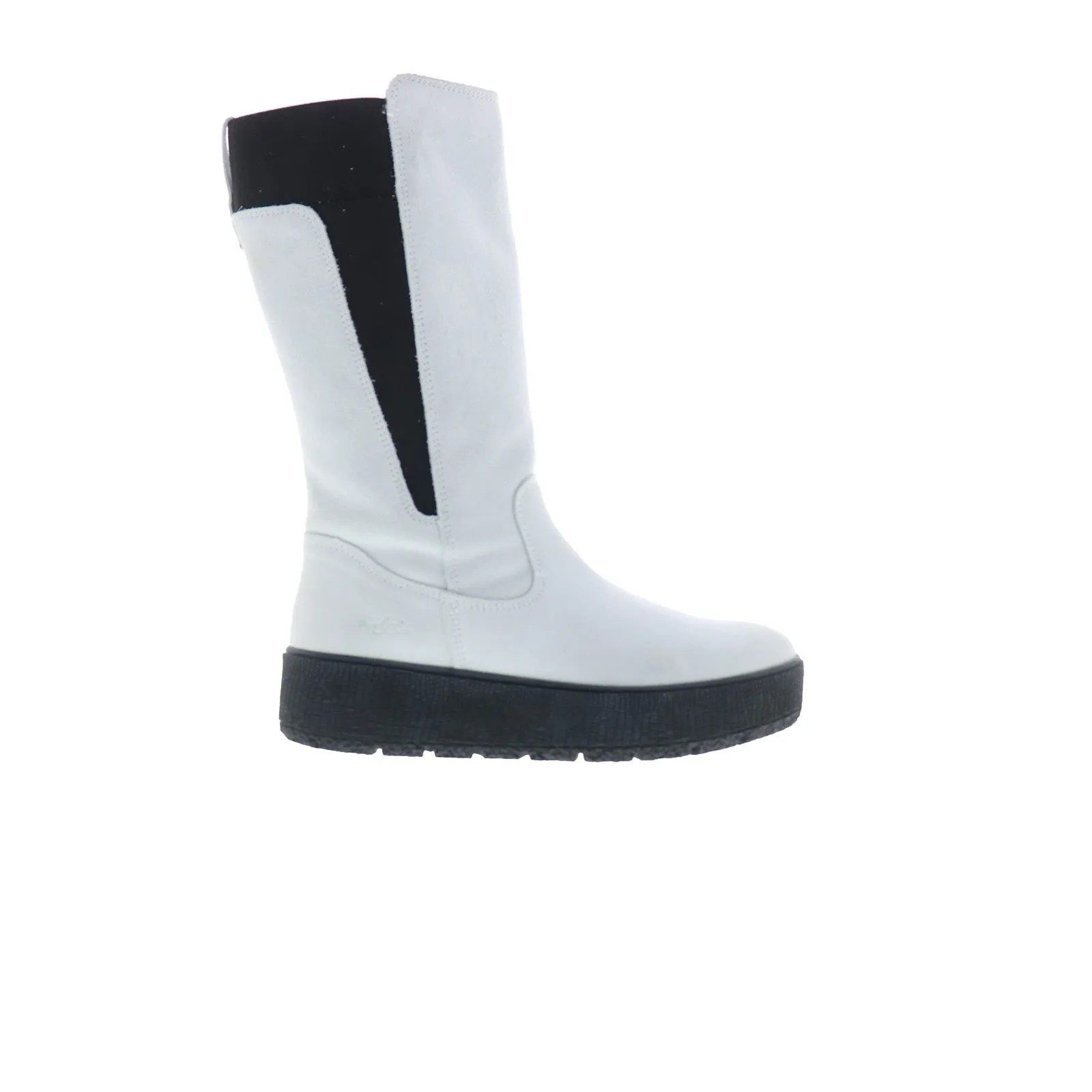 Strong material Bos. & Co. Impact Womens White Suede Zipper Casual Dress Boots