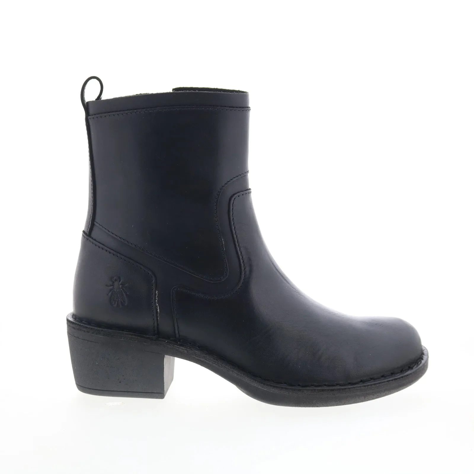 Oil-Resistant Adventure Driven Fly London Mizi MIZI102FLY-000 Womens Black Leather Casual Dress Boots