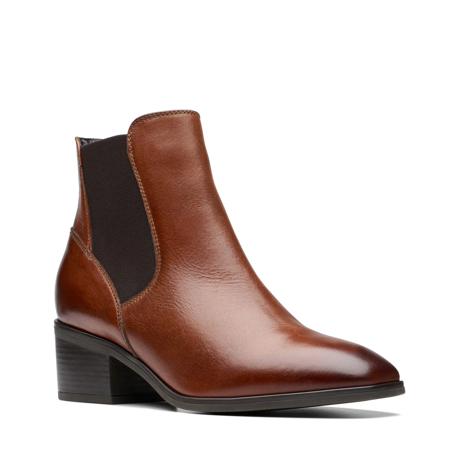 Versatile Cushion Zone Clarks Amser West 26175877 Womens Brown Leather Zipper Ankle & Booties Boots