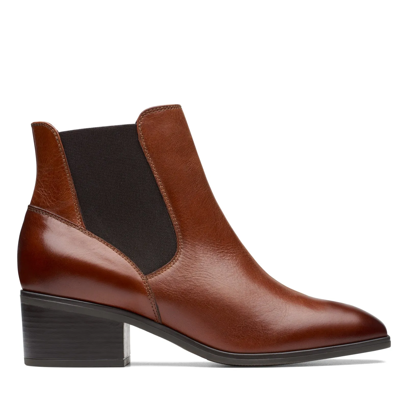 Comfortable Wear Custom Fit Clarks Amser West 26175877 Womens Brown Leather Zipper Ankle & Booties Boots