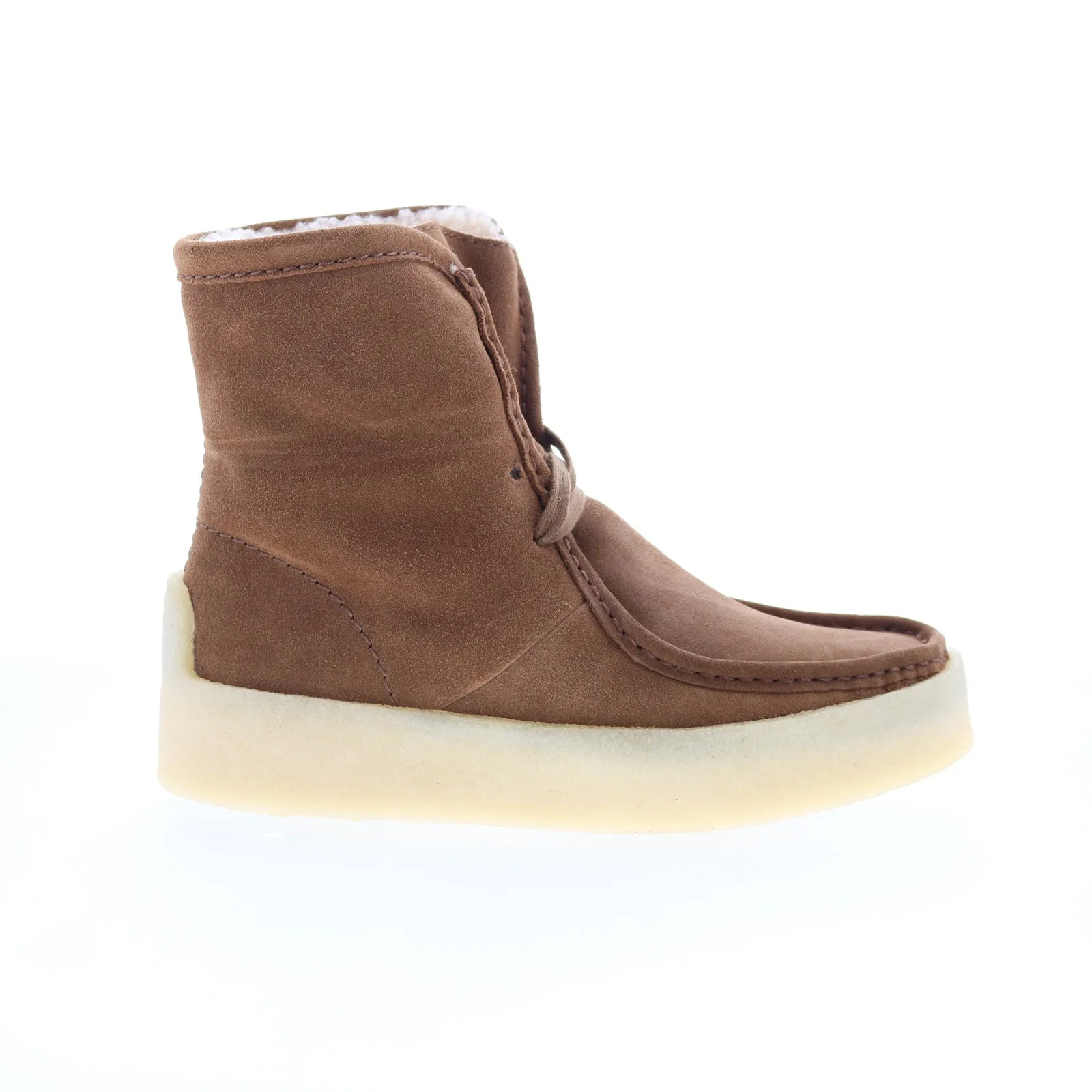Clarks Wallabee Cup HI 26174015 Womens Brown Suede Casual Dress Boots Athletic Wear High Traction