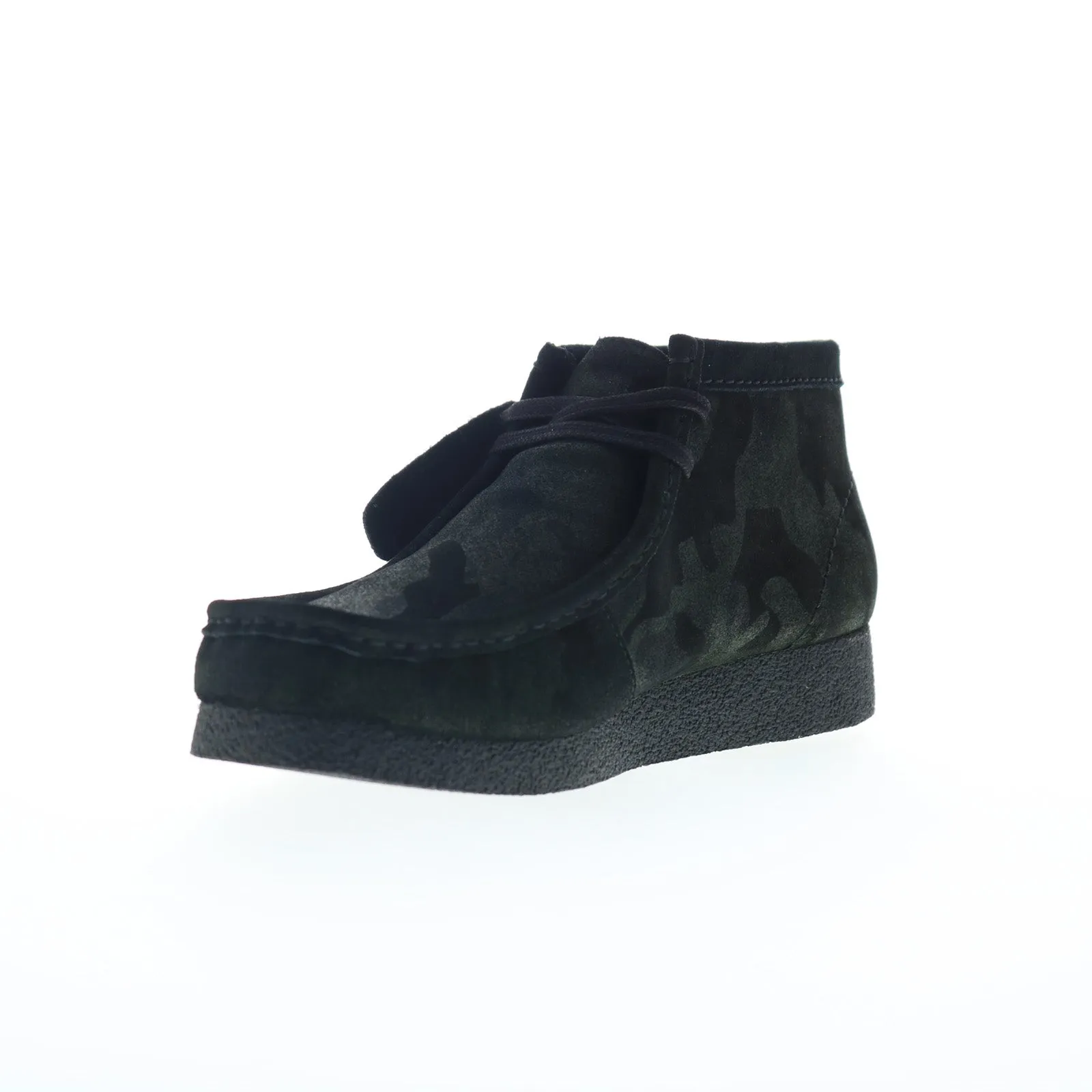 Clarks Wallabee EVO Boot 26173606 Mens Black Suede Lace Up Chukkas Boots Heat-resistant Workwear Style