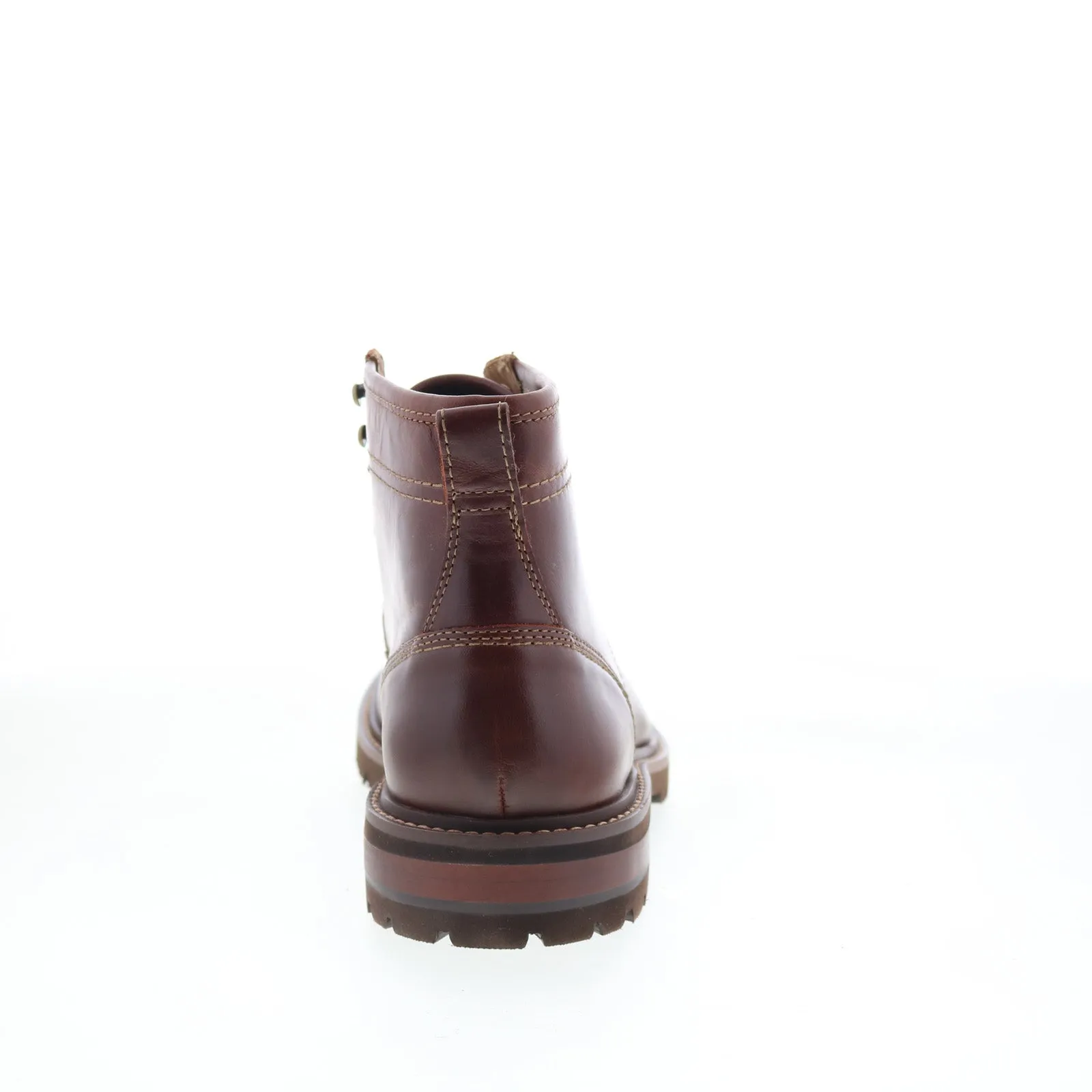 Johnston & Murphy Dudley Lug 20-1993 Mens Brown Leather Casual Dress Boots Thick Grip