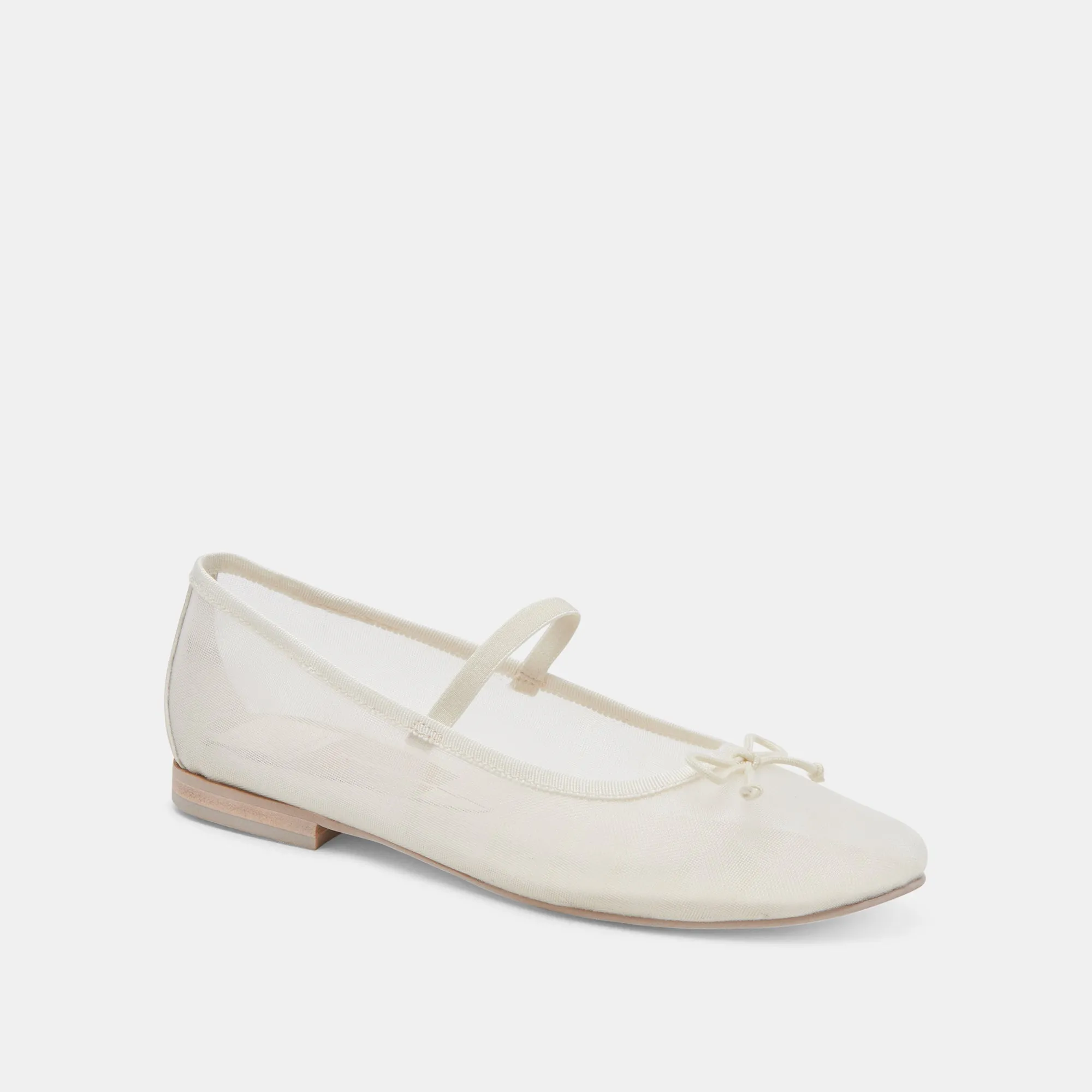 CADEL BALLET FLATS IVORY MESH Foldable Travel Footwear