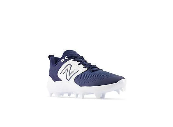 Exclusive breathability New Balance Men's Fresh Foam 3000 V6 Molded Baseball Cleats - Navy with White - PL3000N6