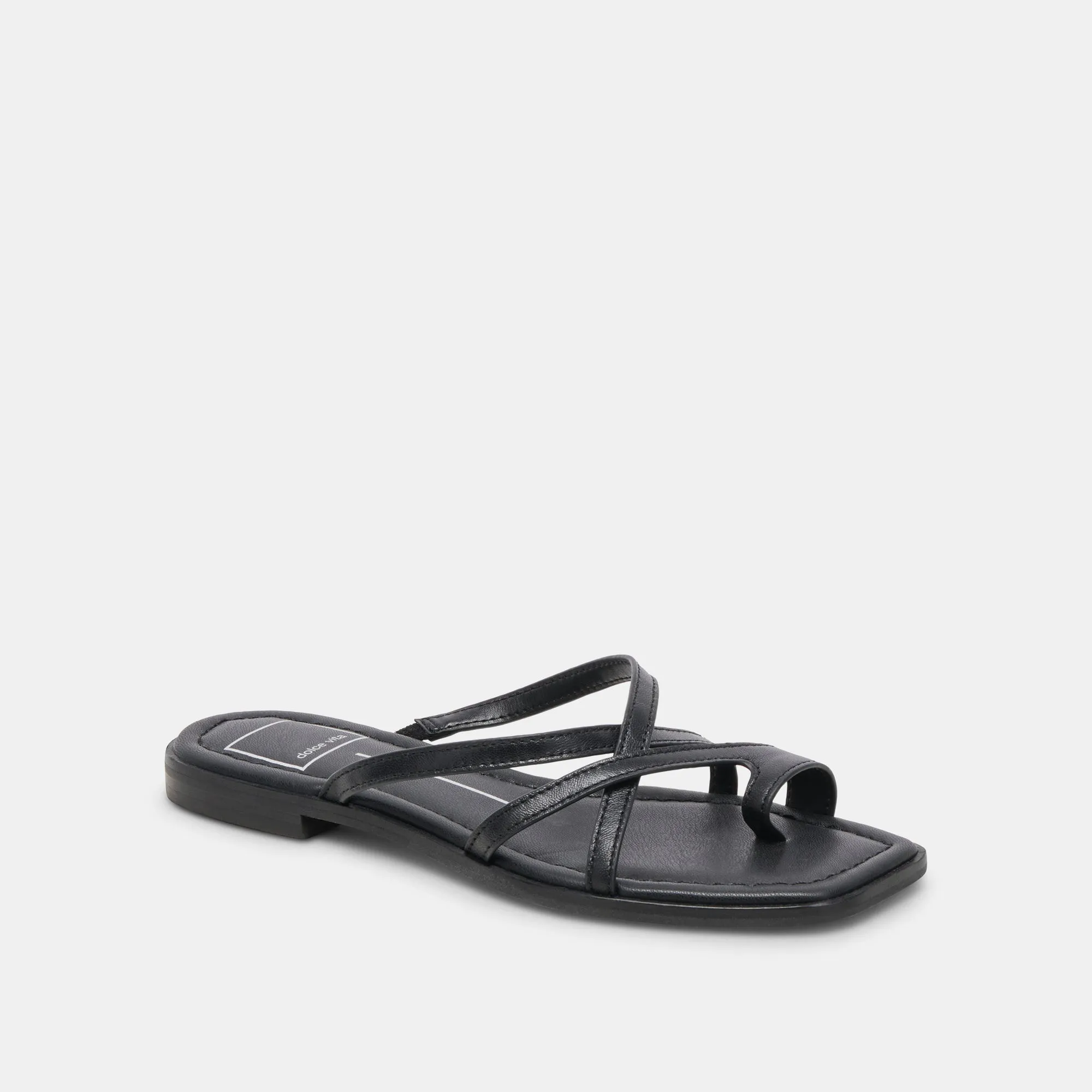 Pool Day INDIGO SANDALS BLACK LEATHER