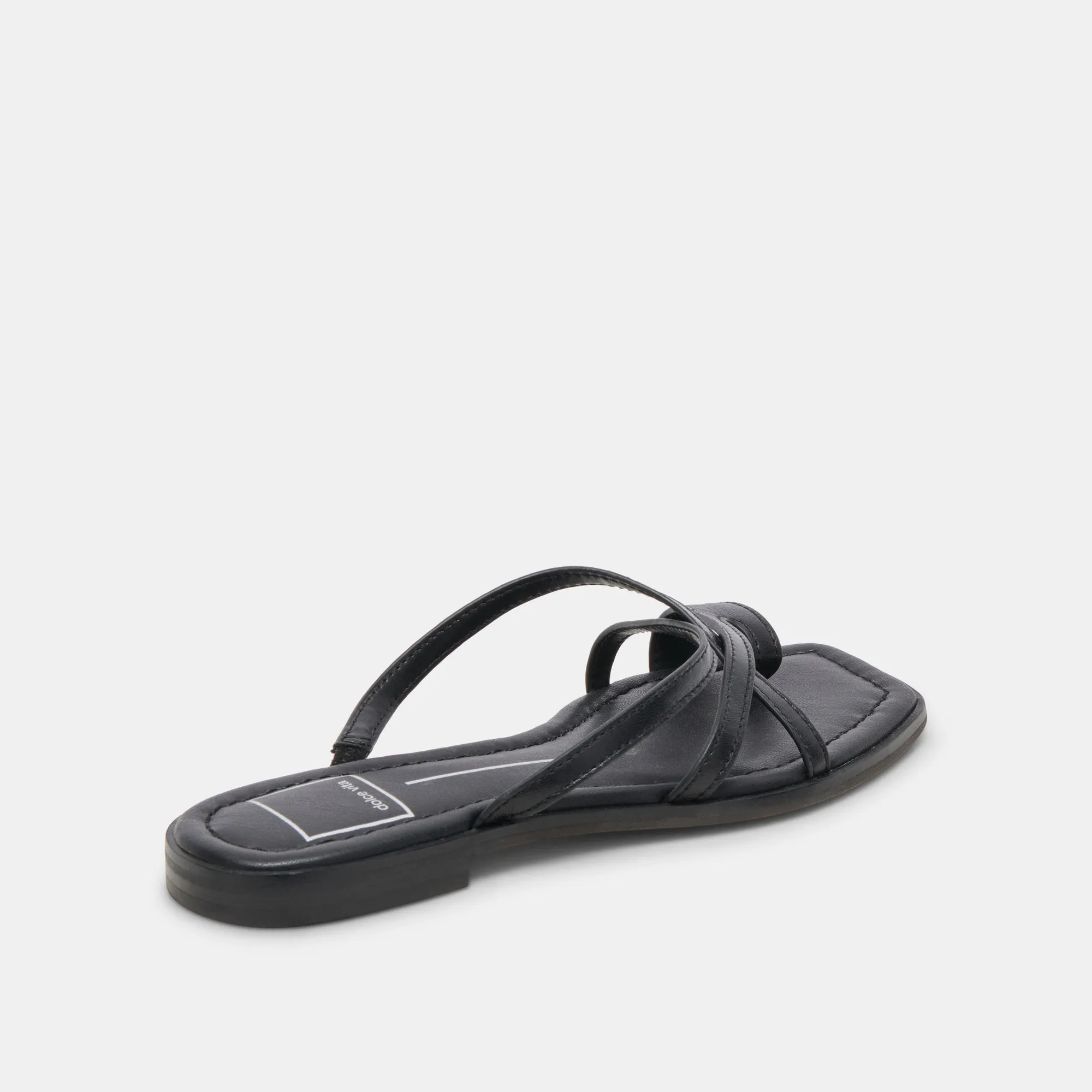 INDIGO SANDALS BLACK LEATHER Supportive Design