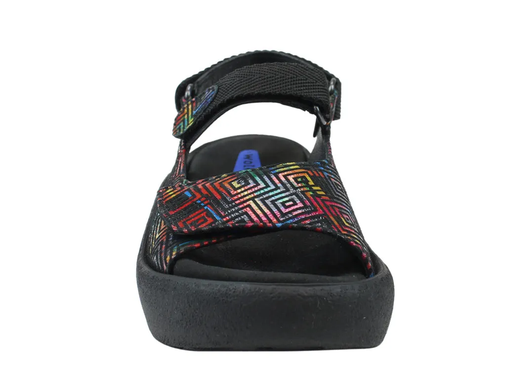 Yellow Warm Breath Panel Wolky Sandals Jewel Black Corza