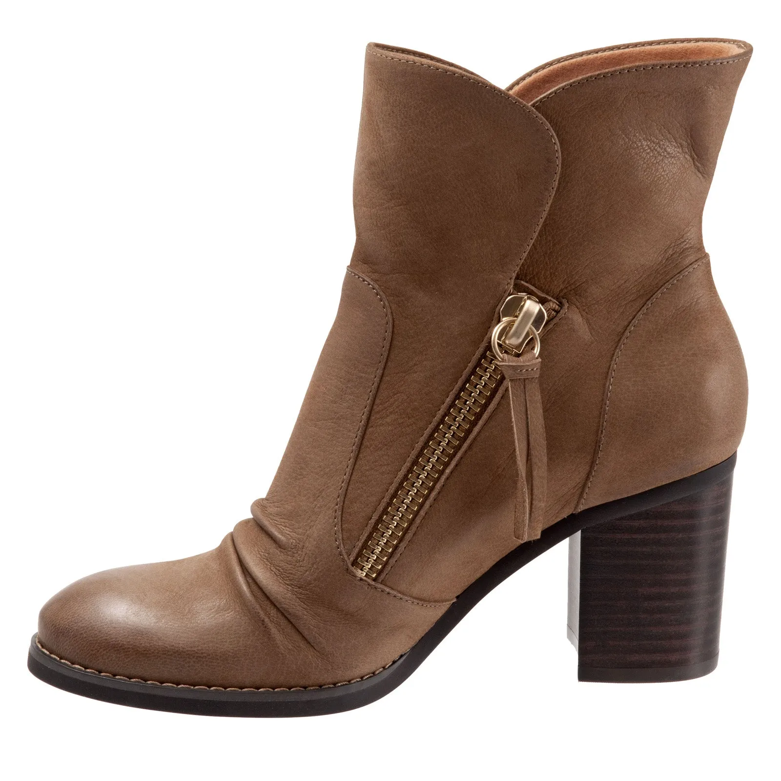 Softwalk Kendall S2054-069 Womens Brown Narrow Ankle & Booties Boots Supportive Build High Shaft