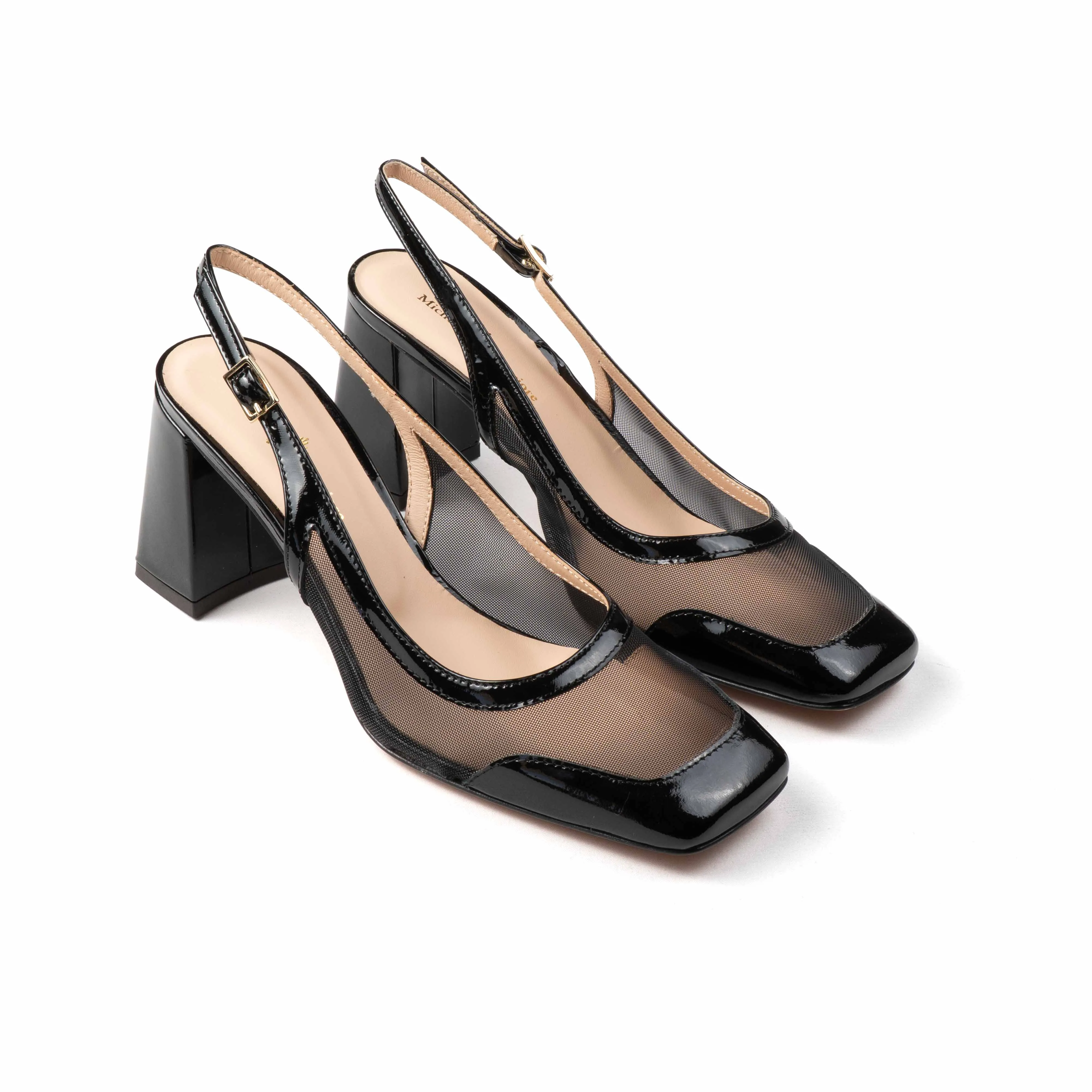 Ballet-Inspired Heels Luxe Heeled Sandals SYLVIE RETE SLING BACK