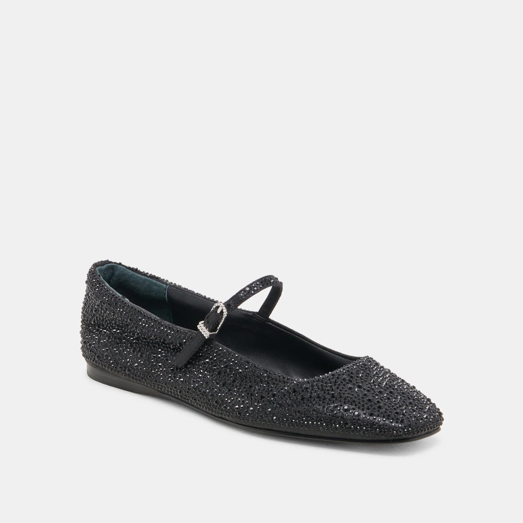 REYES CRYSTAL BALLET FLATS BLACK METALLIC CRYSTAL Street View All Purpose