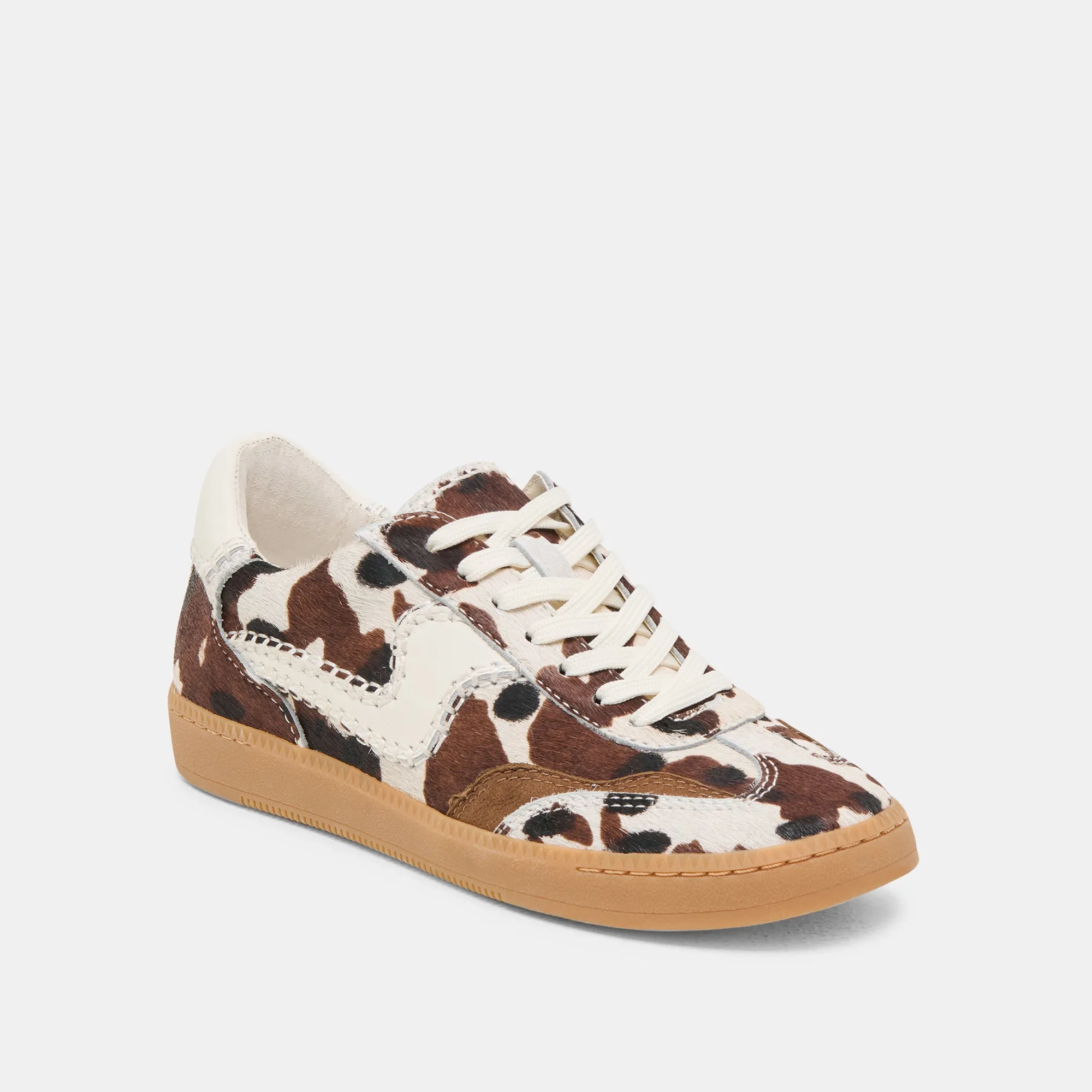 Tailored grip Neutral Colors NOTICE STITCH SNEAKERS COCOA TAURUS CALF HAIR