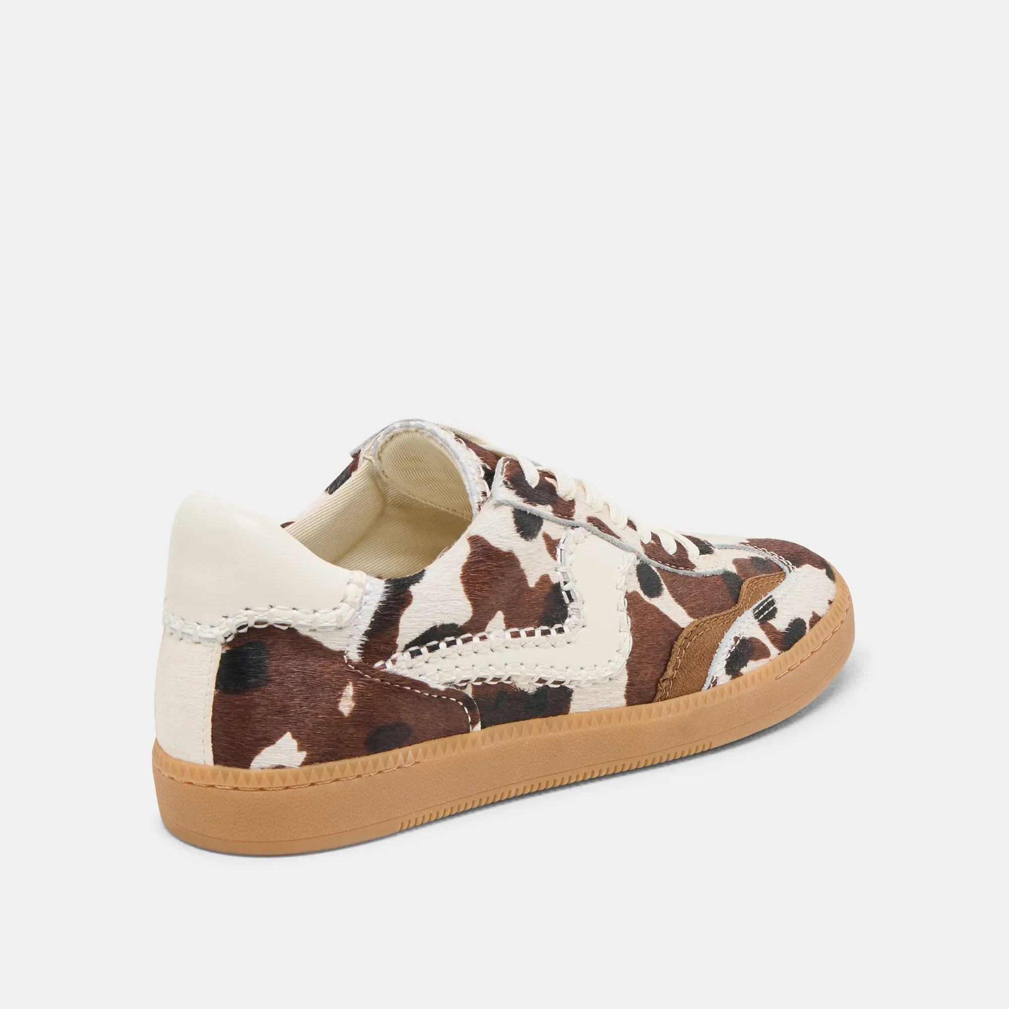 Structured Shoe NOTICE STITCH SNEAKERS COCOA TAURUS CALF HAIR