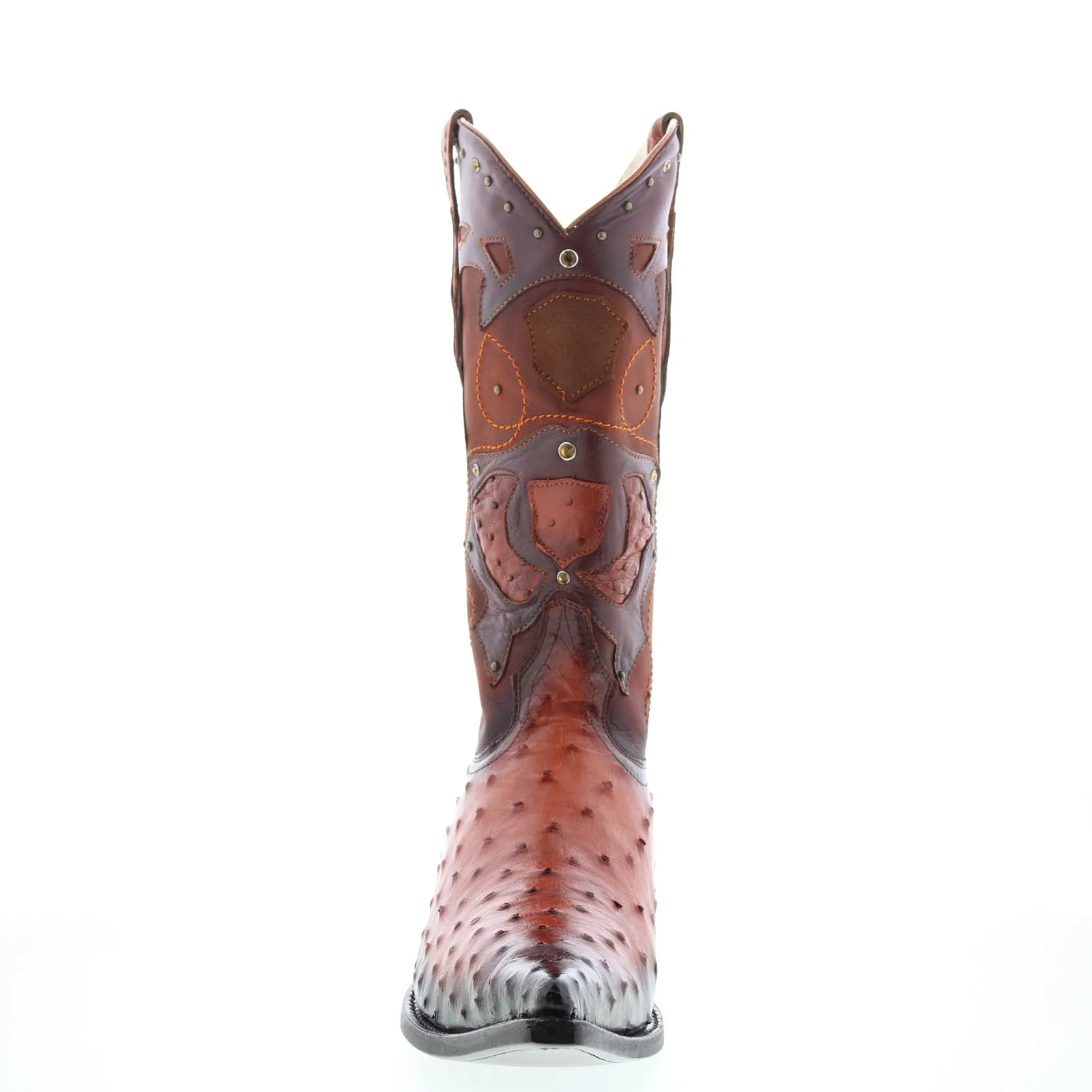 Functional Build Summer Hike Los Altos 3X Toe Ostrich 95VF0357 Mens Brown Wide Cowboy Western Boots