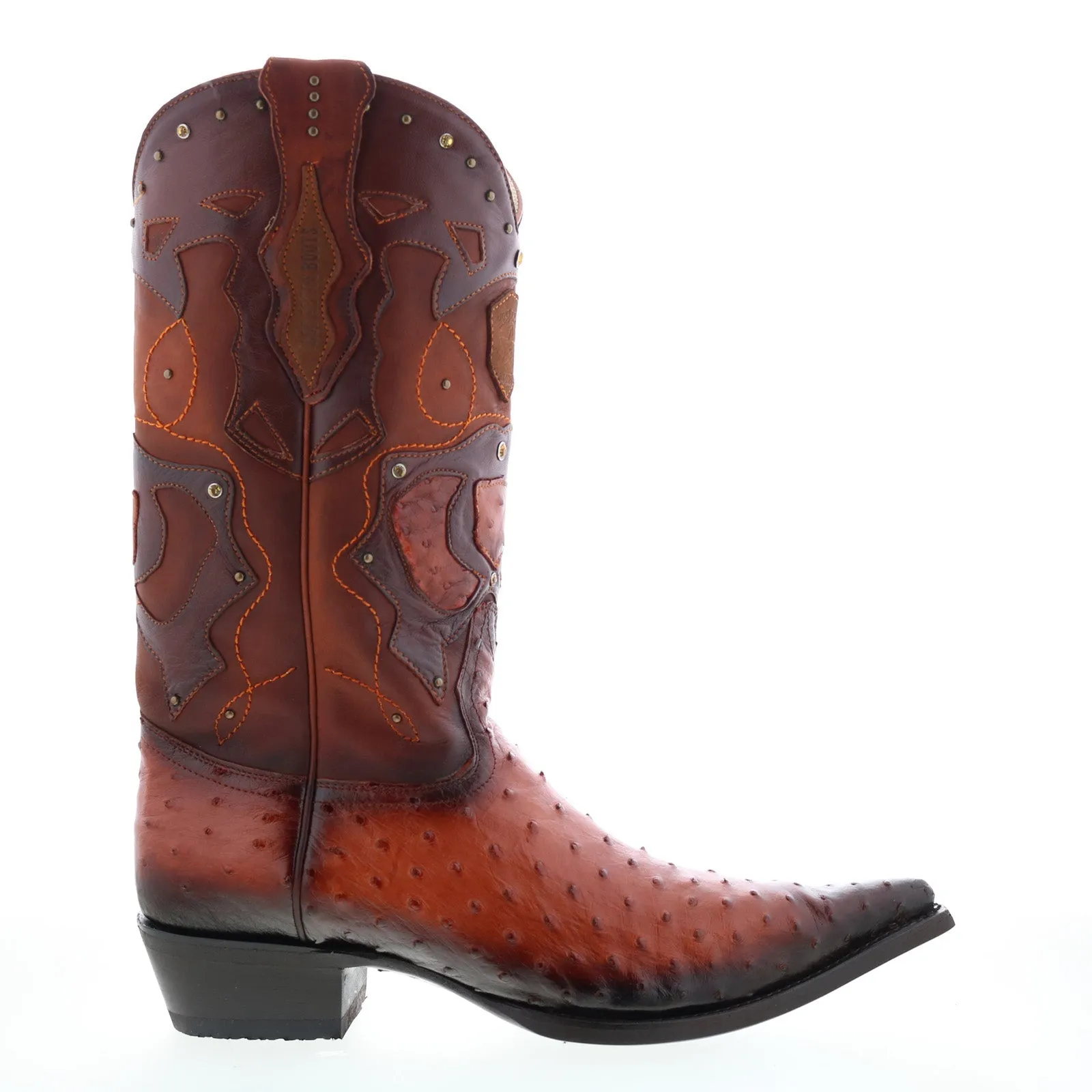 Mountain Proof Los Altos 3X Toe Ostrich 95VF0357 Mens Brown Wide Cowboy Western Boots